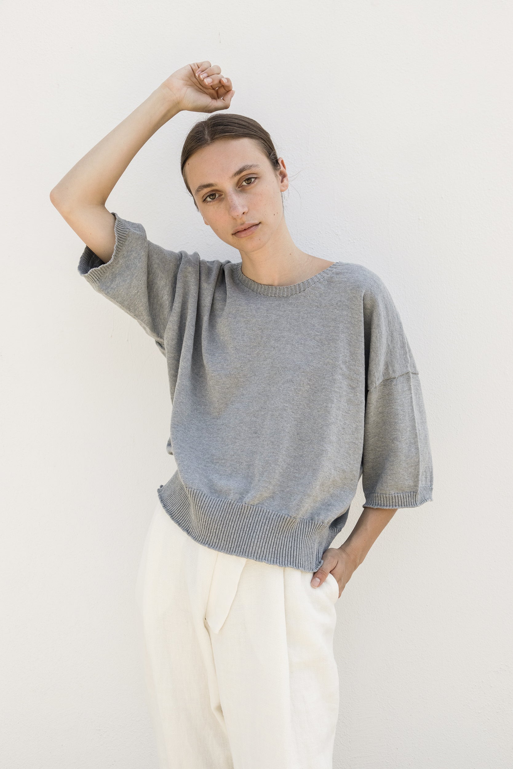 A.BCH A.13 Stone Crop Zero Waste Sweater in Organic Cotton