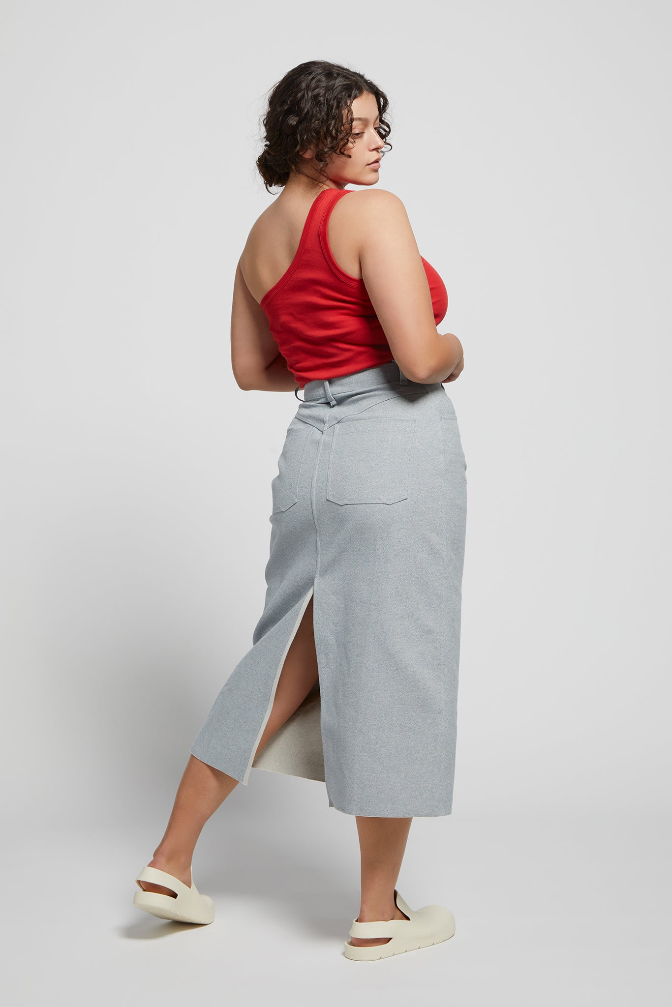 A.BCH A.44 Cherry 1 Shoulder Rib Tank in Organic Cotton