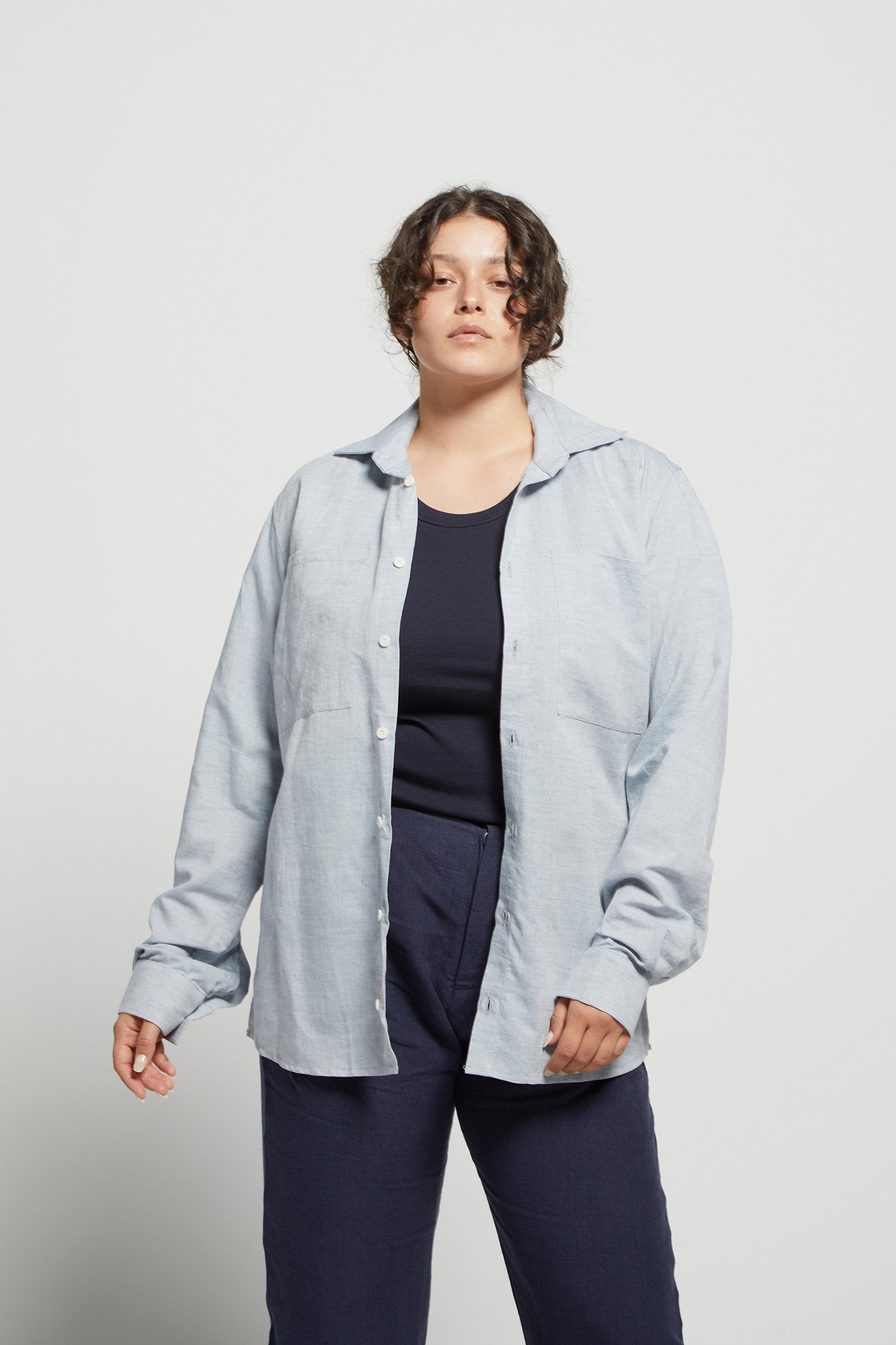 A.BCH A.04 Light Indigo in Hemp Organic Cotton Chambray