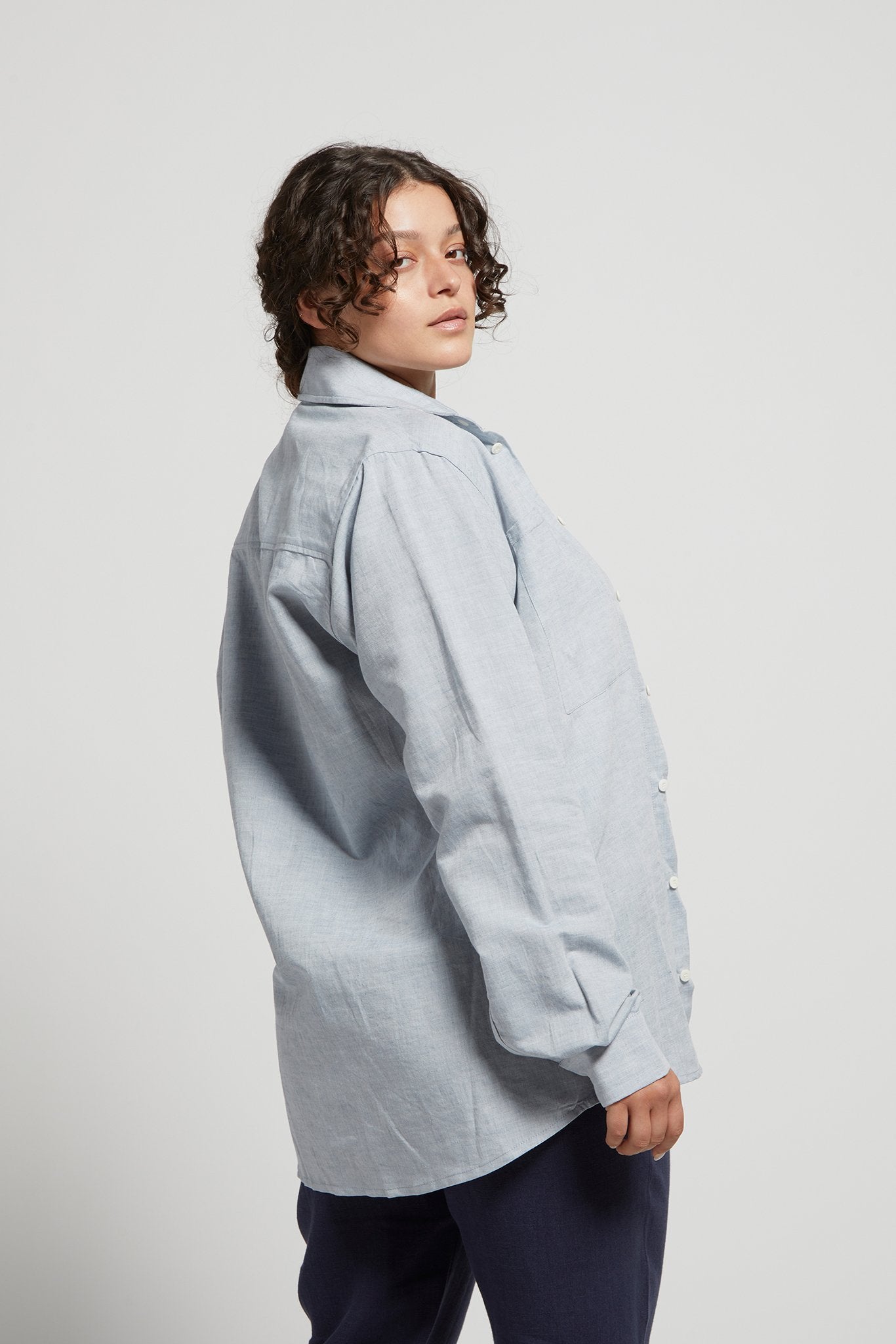 A.BCH A.04 Light Indigo in Hemp Organic Cotton Chambray