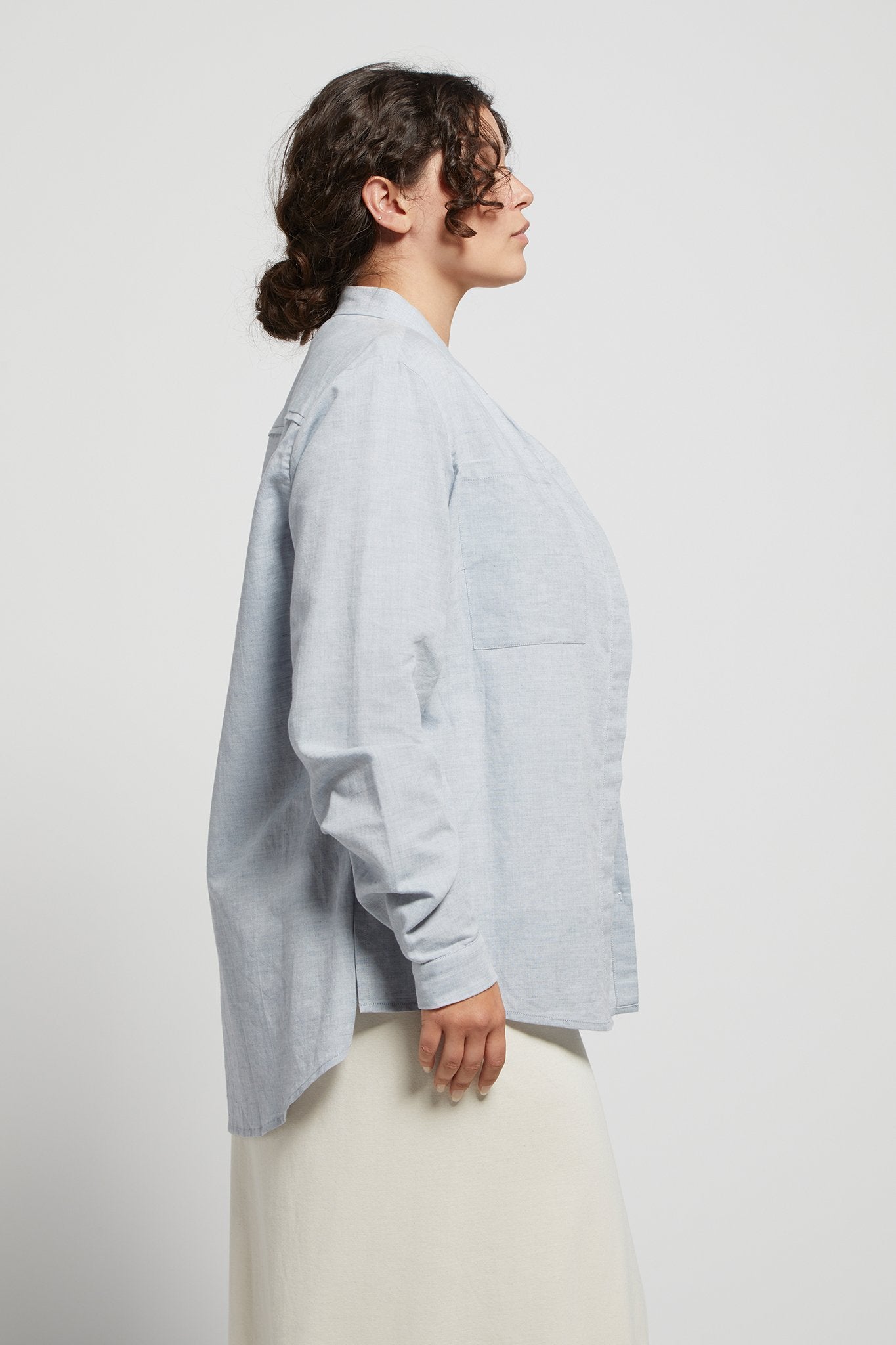 A.BCH A.05 Light Indigo Hemp Organic Cotton Chambray