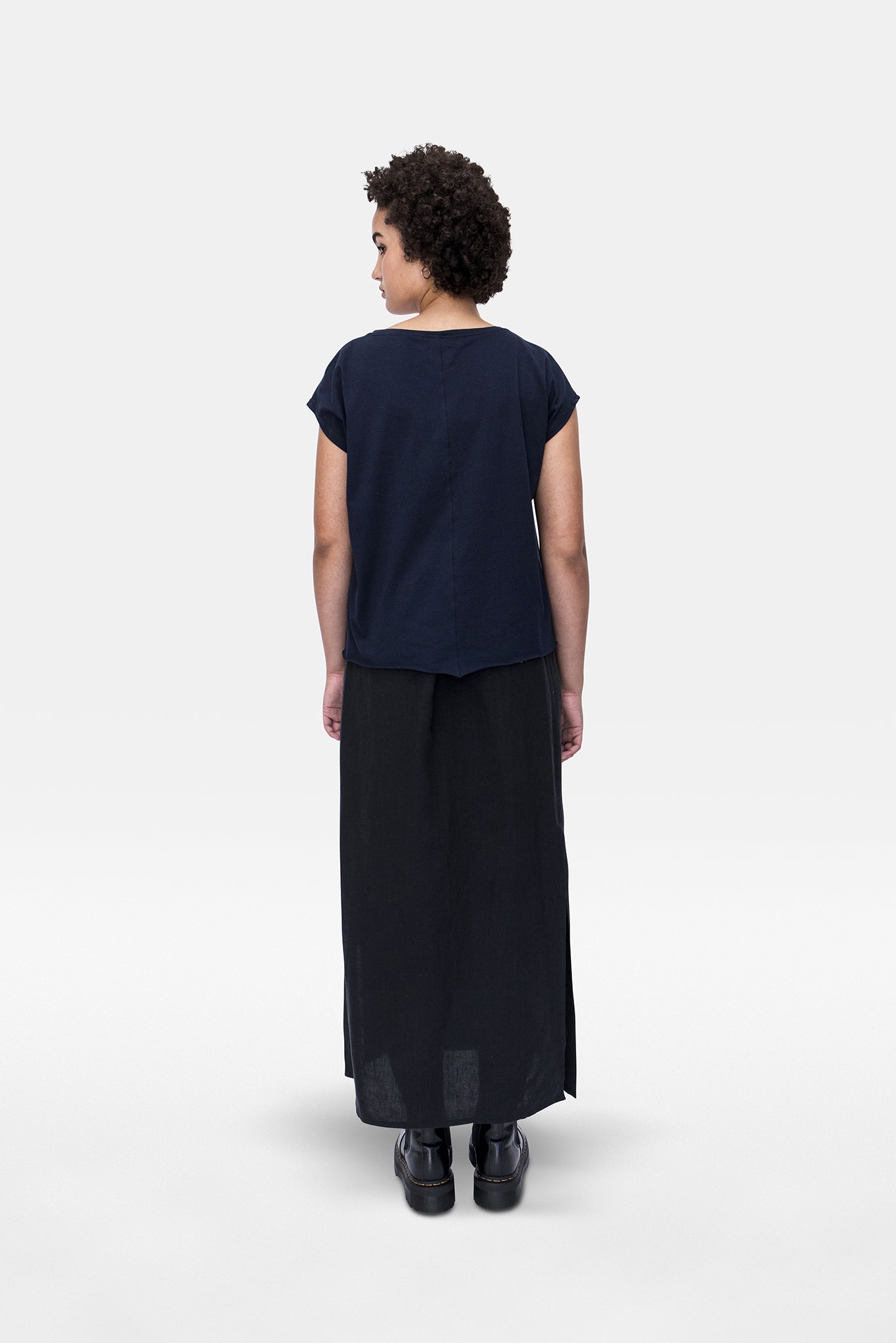 A.BCH A.08 Navy Offcut T-Shirt in Organic Cotton