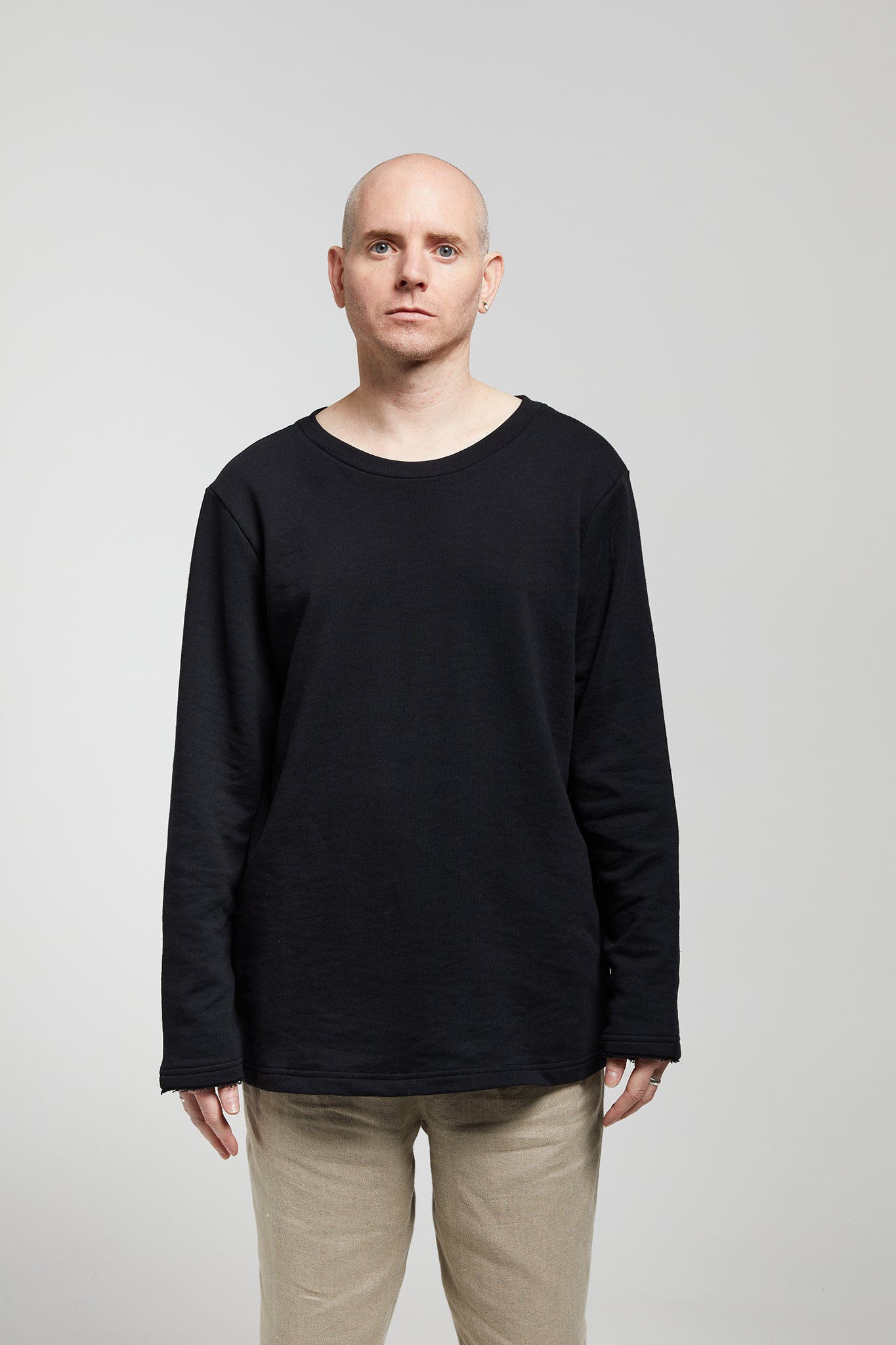 A.BCH A.09 Black Signature Sweater in Organic Cotton