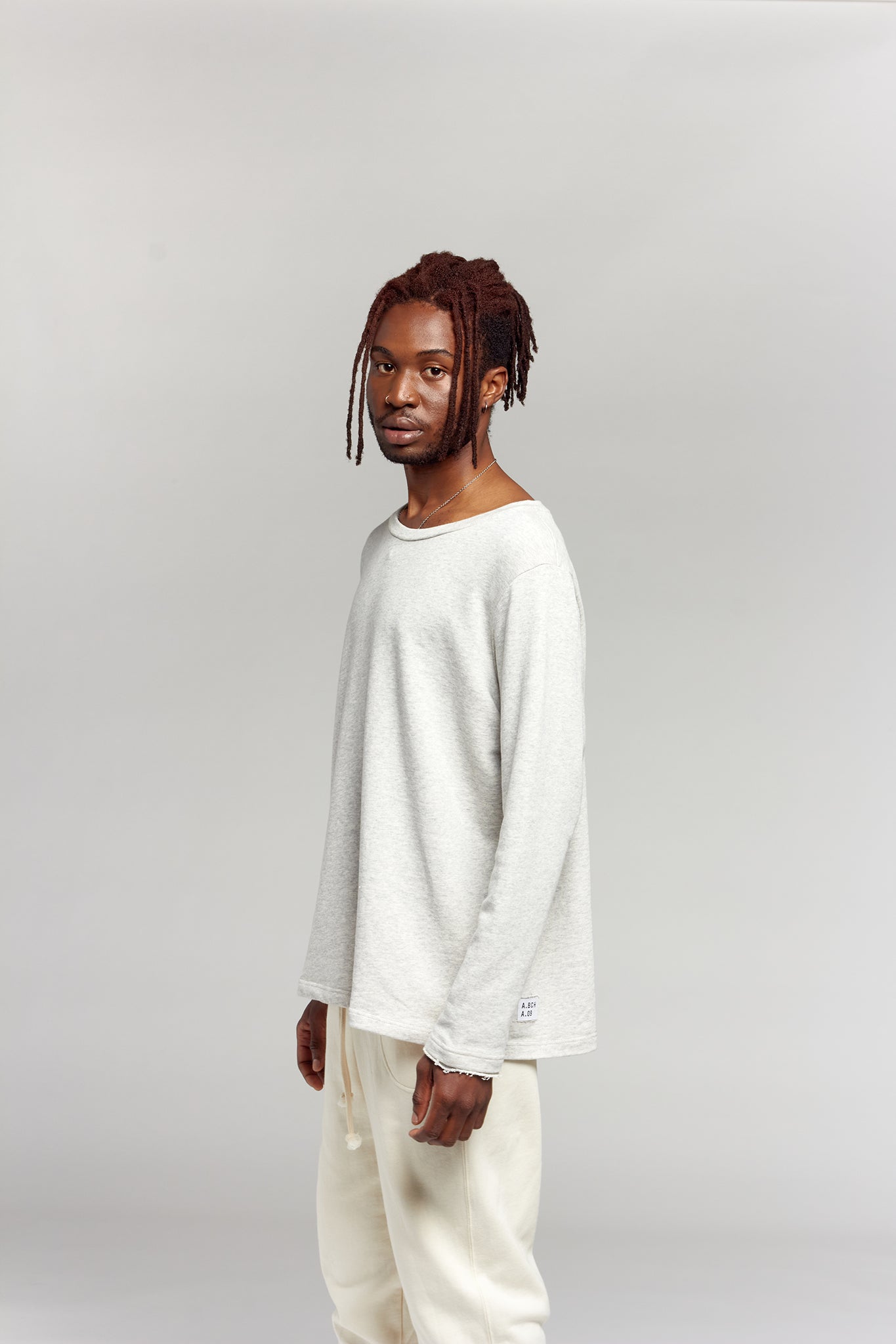 A.BCH A.09 Grey Marle Signature Sweater in Organic Cotton