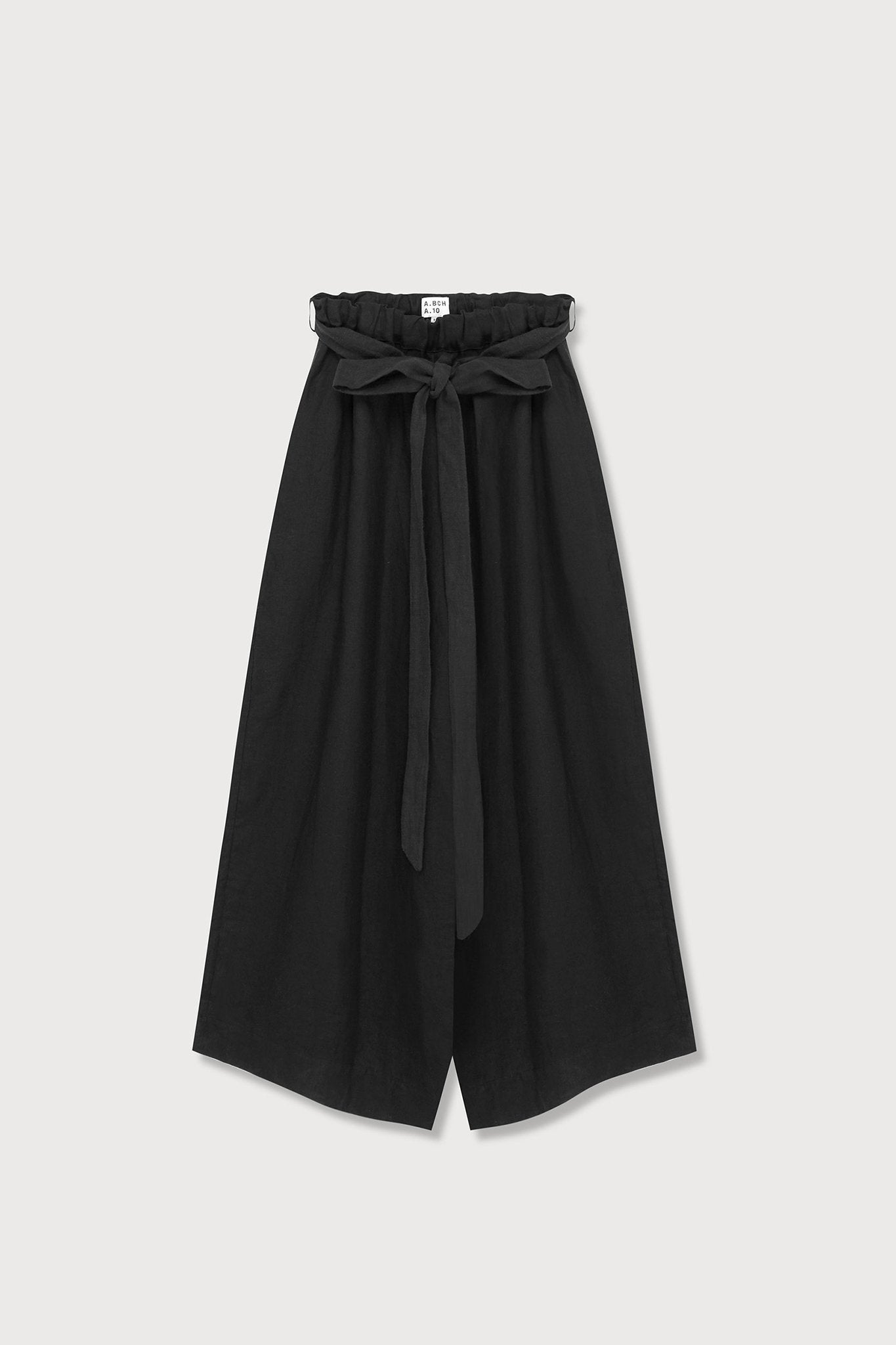 A.BCH A.10 Olive Palazzo Trousers in Organic Linen
