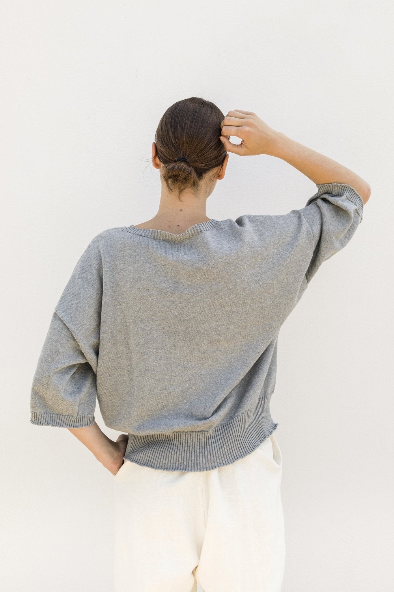 A.BCH A.13 Stone Crop Zero Waste Sweater in Organic Cotton