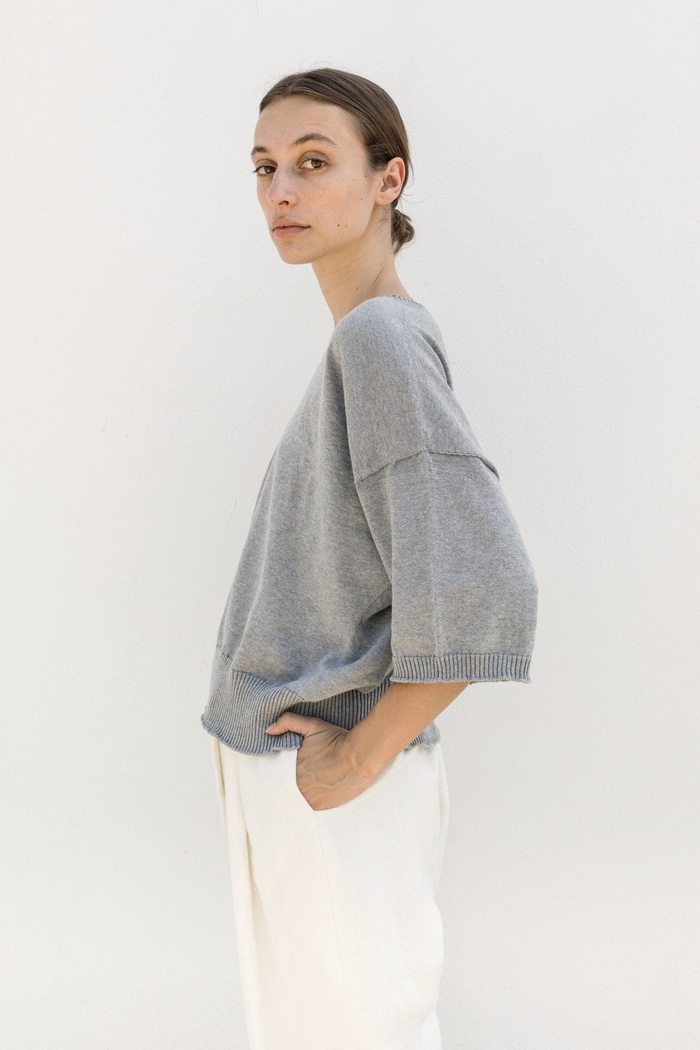 A.BCH A.13 Stone Crop Zero Waste Sweater in Organic Cotton