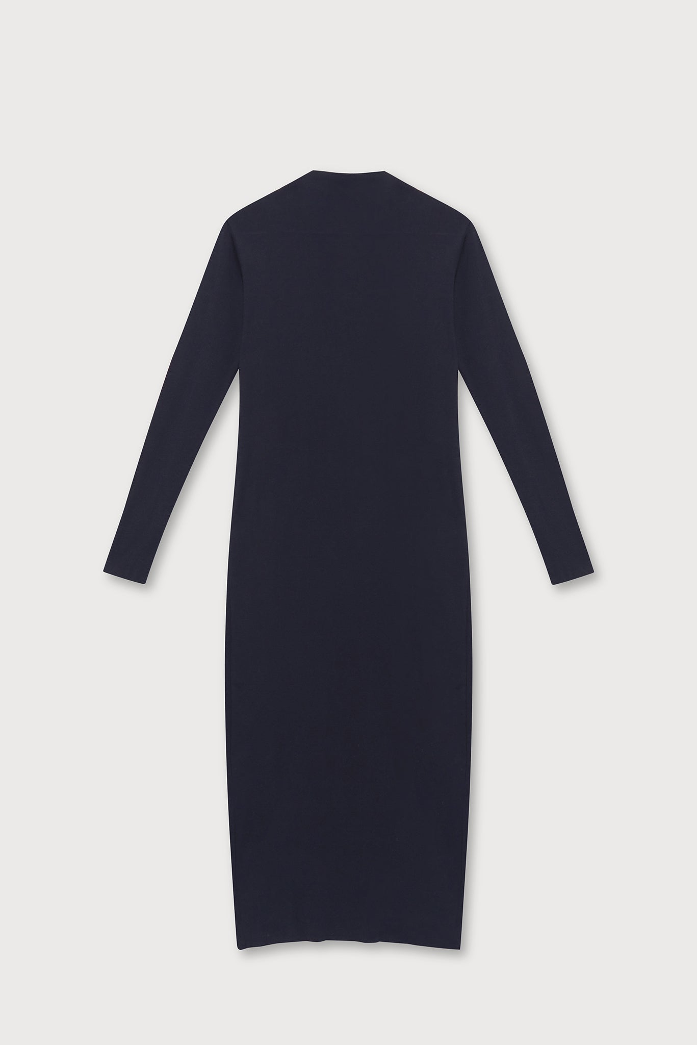A.BCH A.14 Navy Long Sleeve Skivvy Dress in Organic Cotton Rib