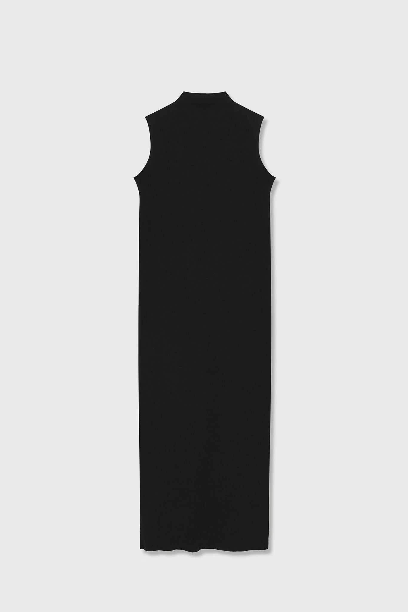 A.BCH A.14 Black Sleeveless Skivvy Dress in Organic Cotton Rib