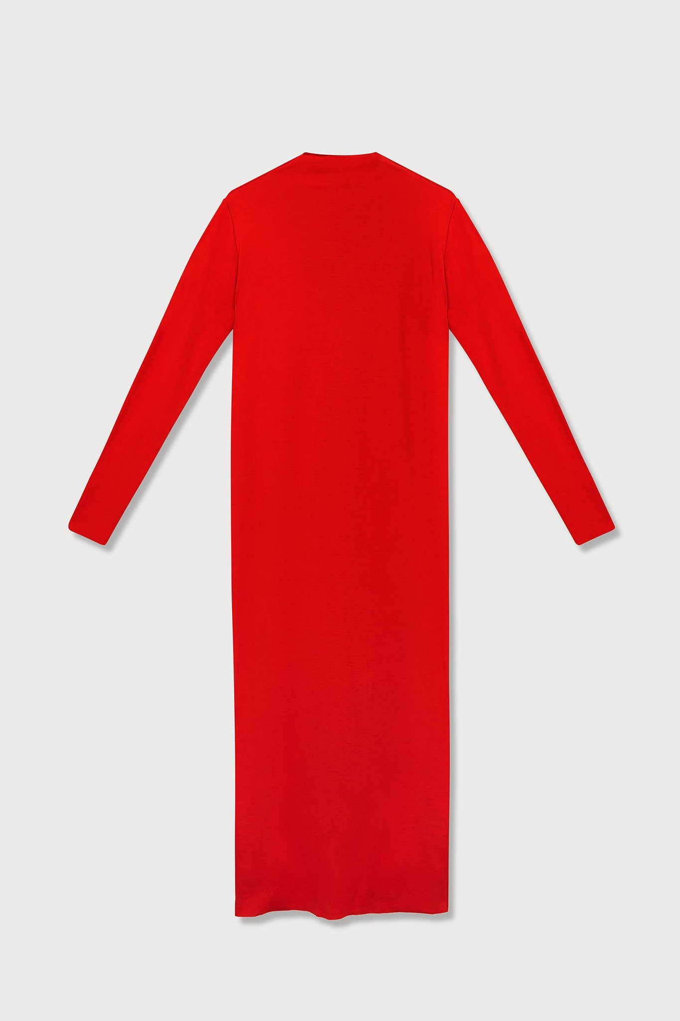 A.BCH A.14 Cherry Long Sleeve Skivvy Dress in Organic Cotton Rib