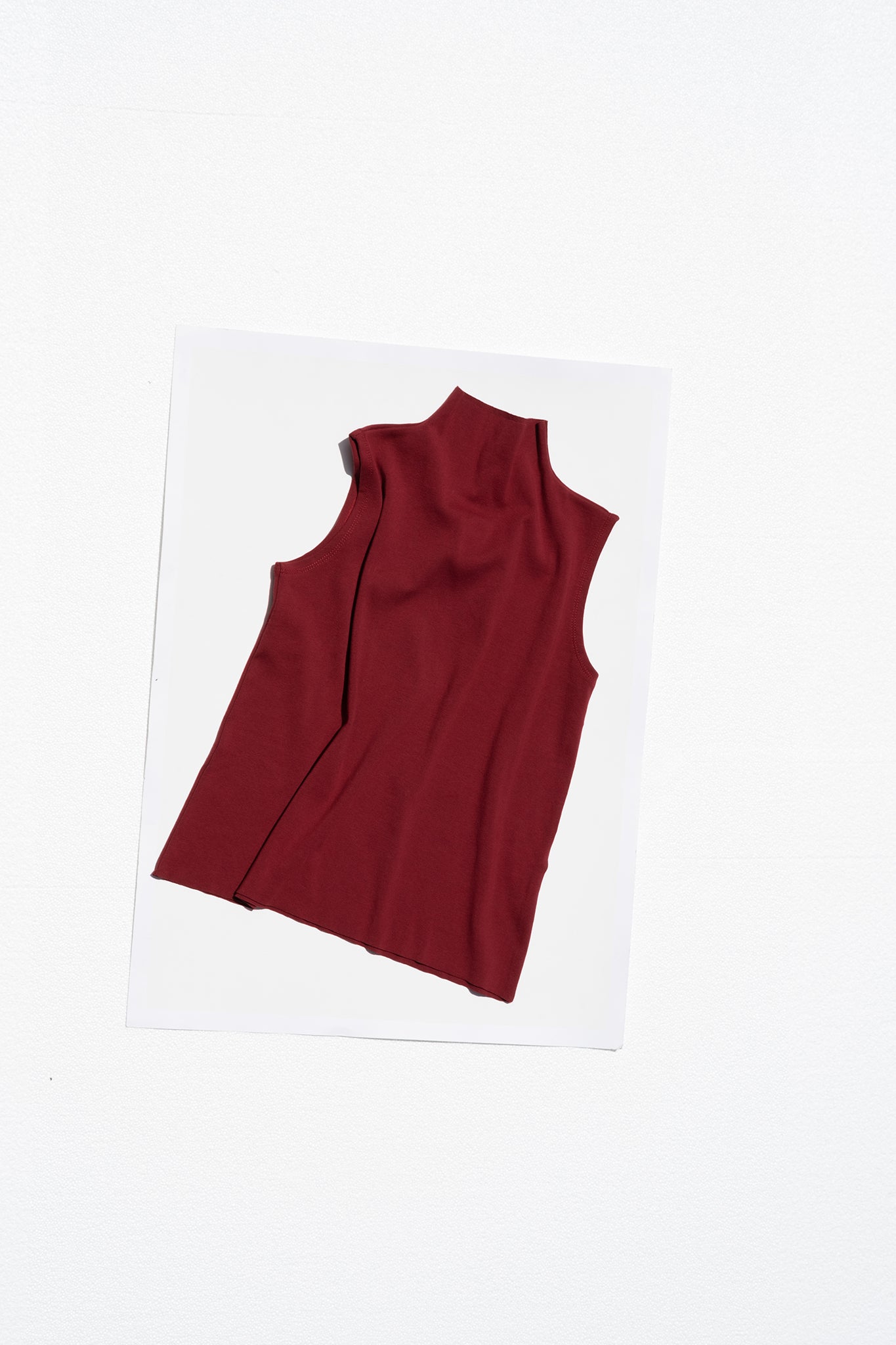 A.BCH A.14 Garnet Sleeveless Skivvy in Organic Cotton Rib