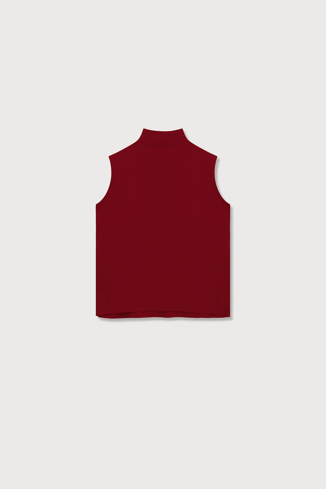 A.BCH A.14 Garnet Sleeveless Skivvy in Organic Cotton Rib