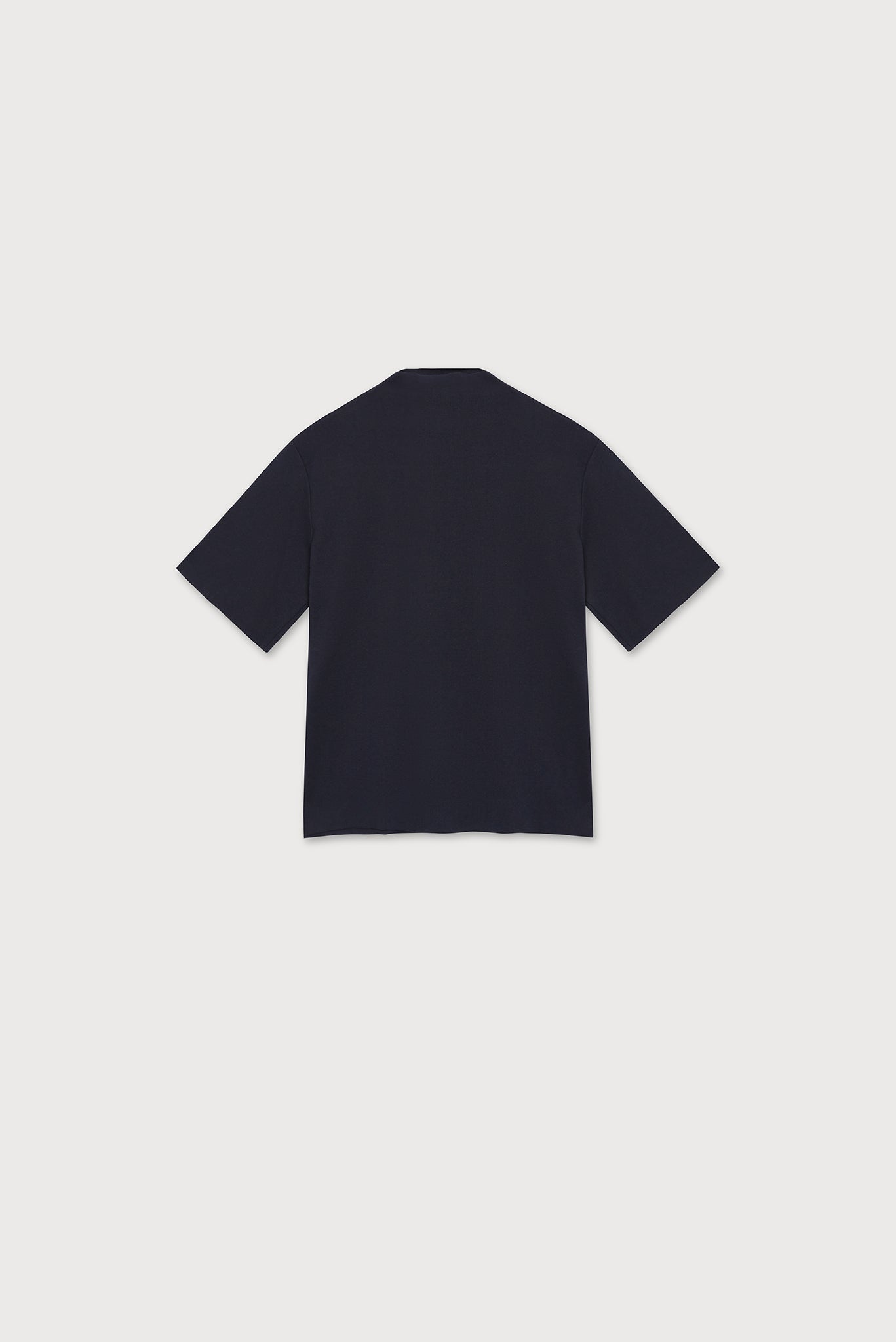 A.BCH A.14 Navy Short Sleeve Skivvy in Organic Cotton Rib
