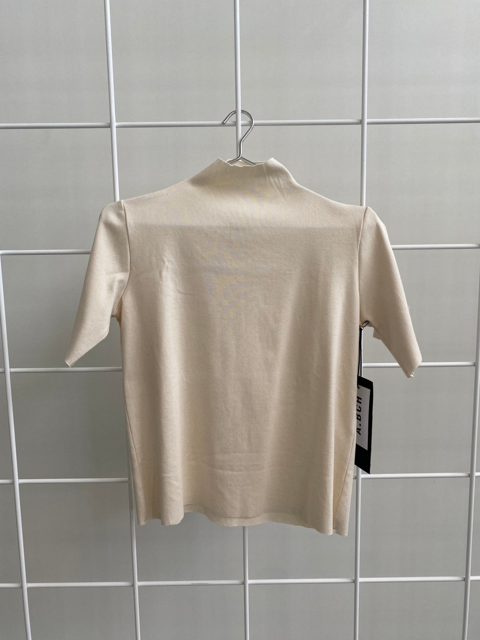 A.BCH A.14 Undyed Short Sleeve Skivvy in Organic Cotton Rib