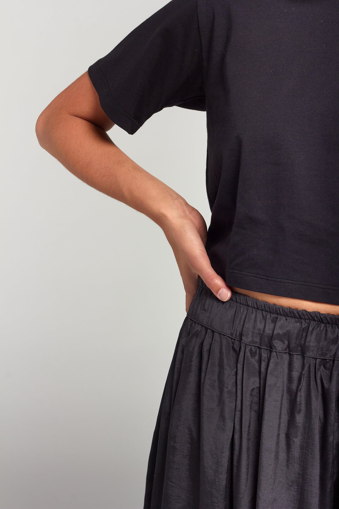 A.BCH A.15 Black Crop T-Shirt in Organic Cotton