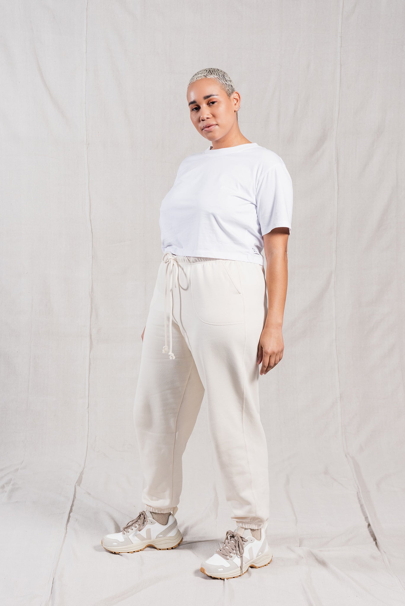 A.BCH A.15 White Crop T-Shirt in Organic Cotton