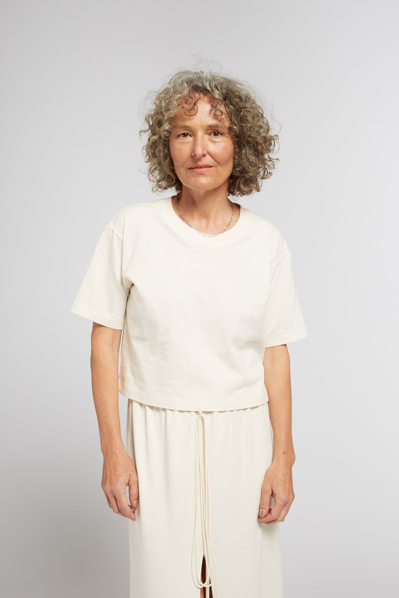 A.BCH A.15 Undyed Crop T-Shirt in Organic Cotton
