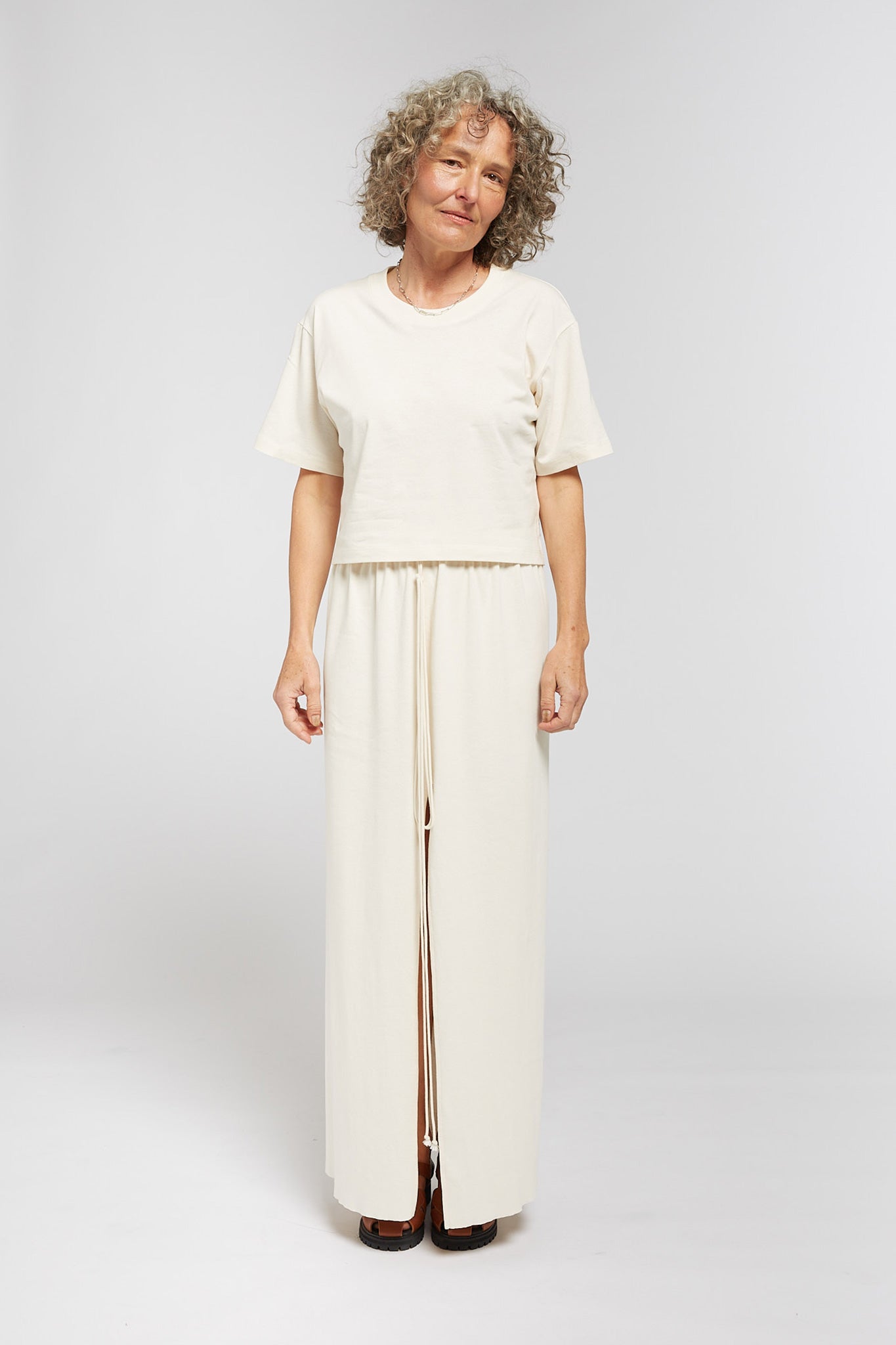A.BCH A.15 Undyed Crop T-Shirt in Organic Cotton