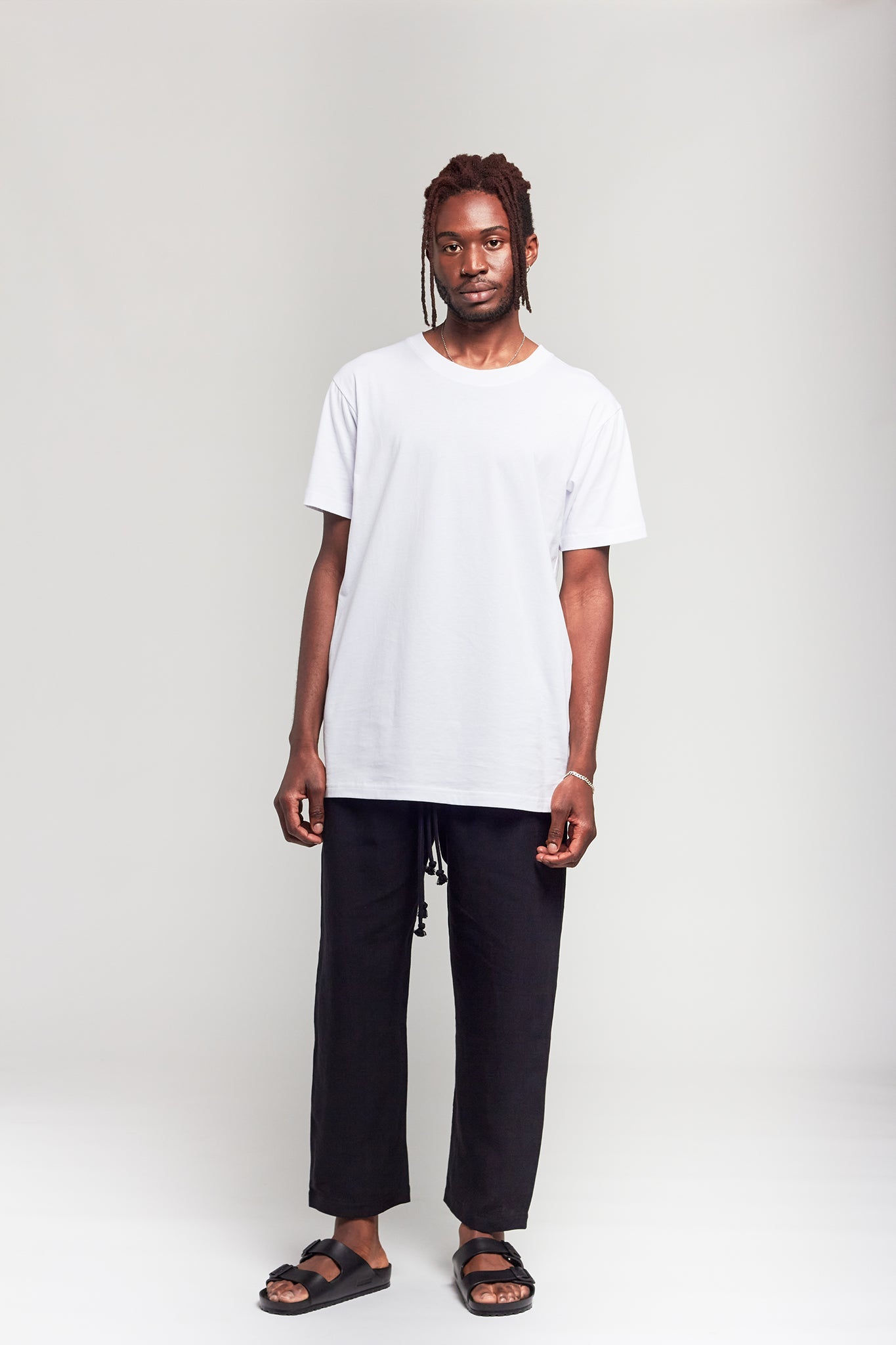 A.BCH A.15 White Long Line Tshirt in Organic Cotton