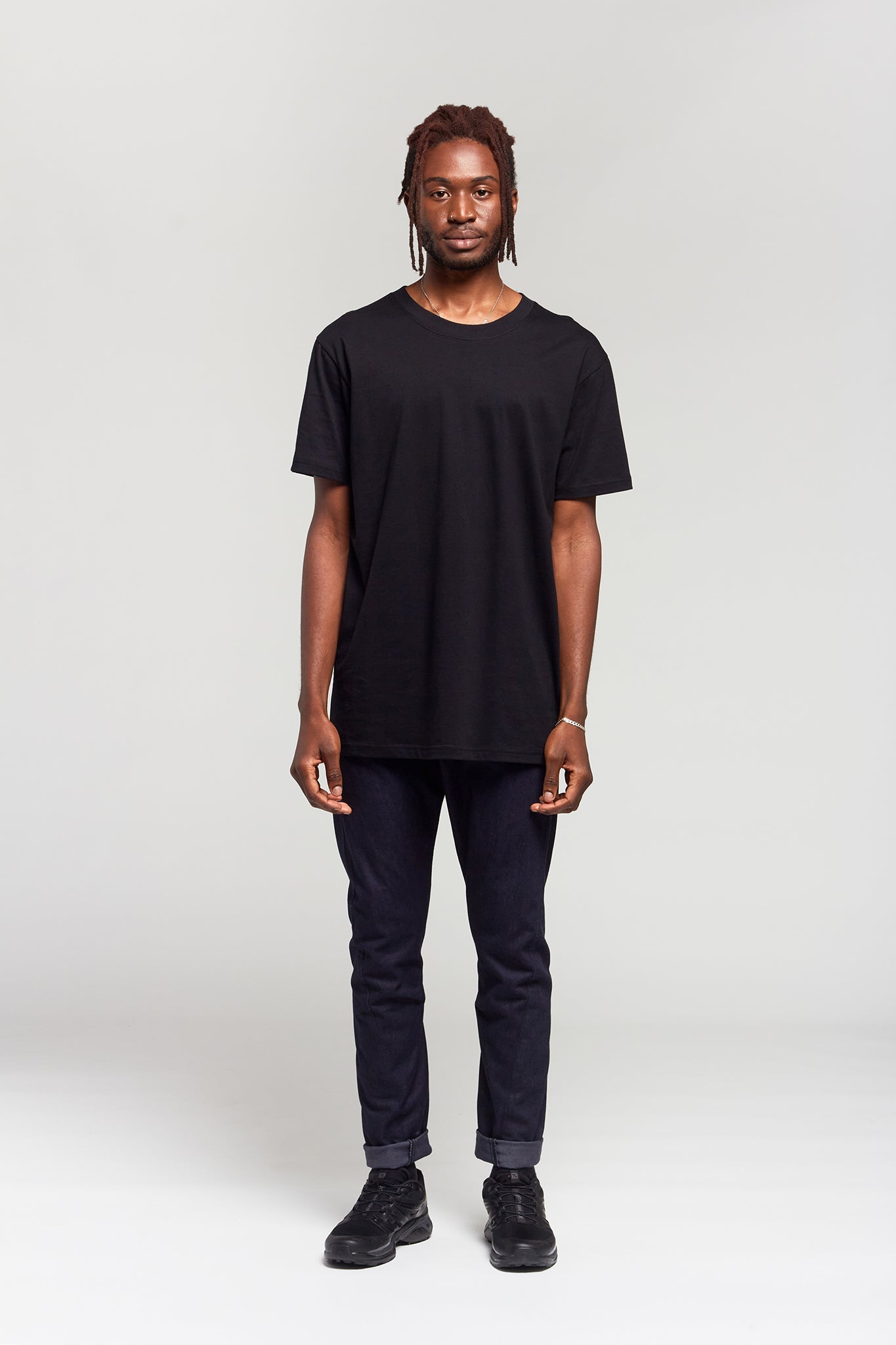 A.BCH A.15 Black Long Line Tshirt in Organic Cotton