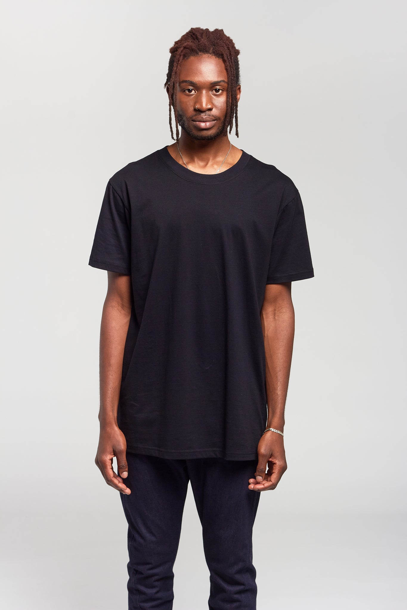 A.BCH A.15 Black Long Line Tshirt in Organic Cotton