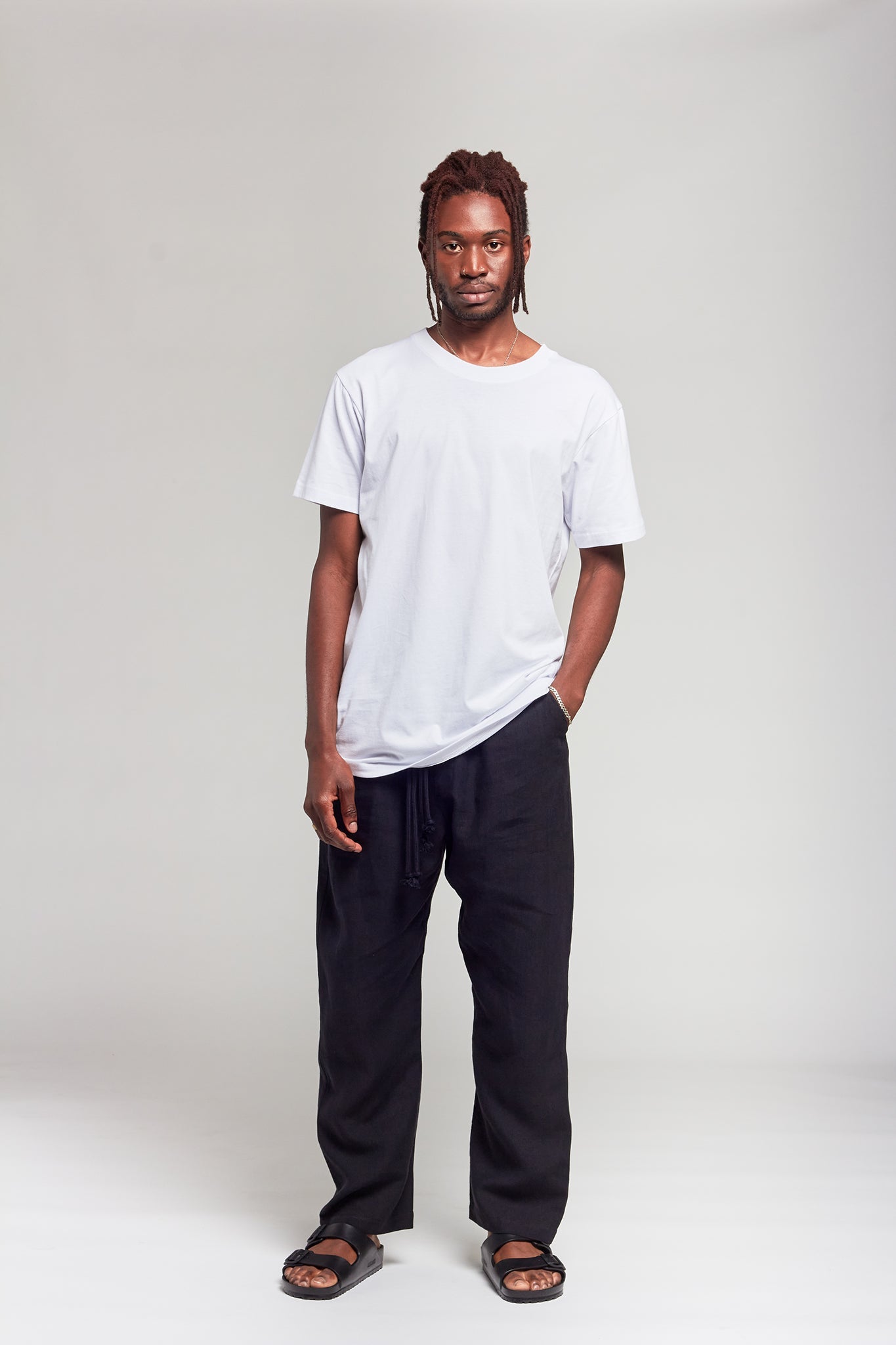 A.BCH A.15 White Long Line Tshirt in Organic Cotton