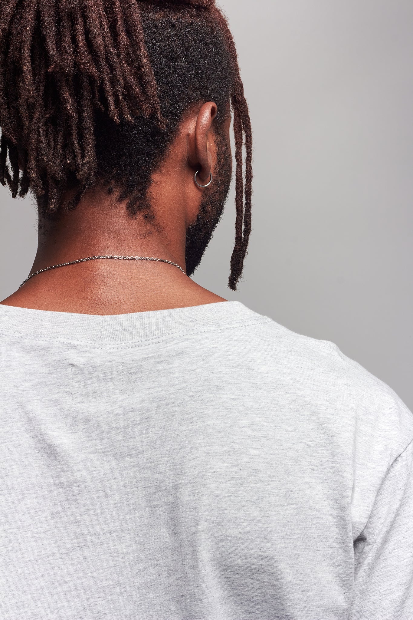 A.BCH A.15 Grey Marle Long Line Tshirt in Organic Cotton