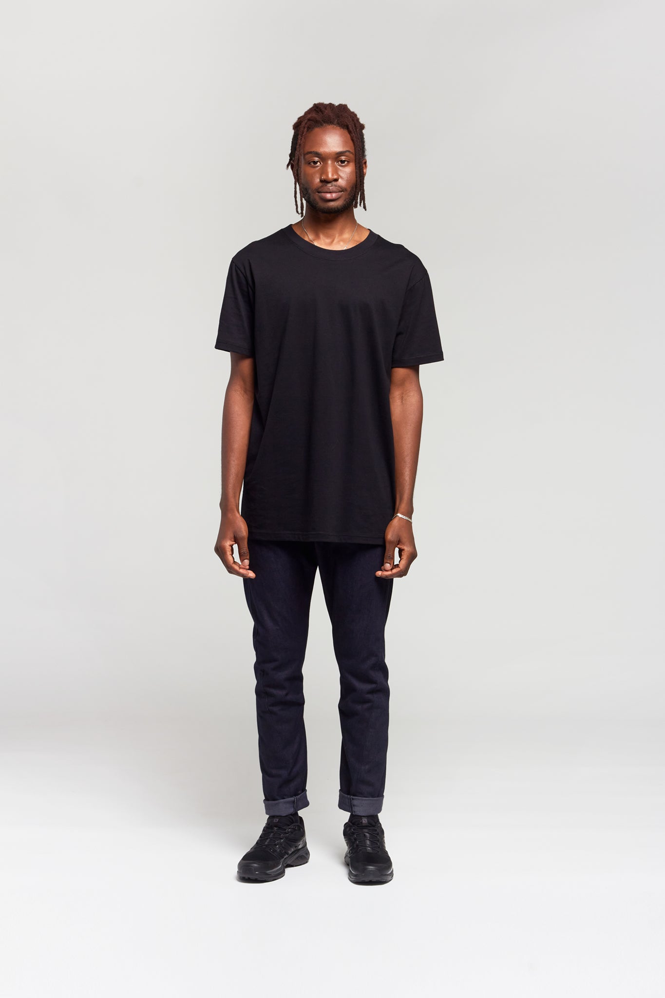 A.BCH A.15 Black Long Line Tshirt in Organic Cotton