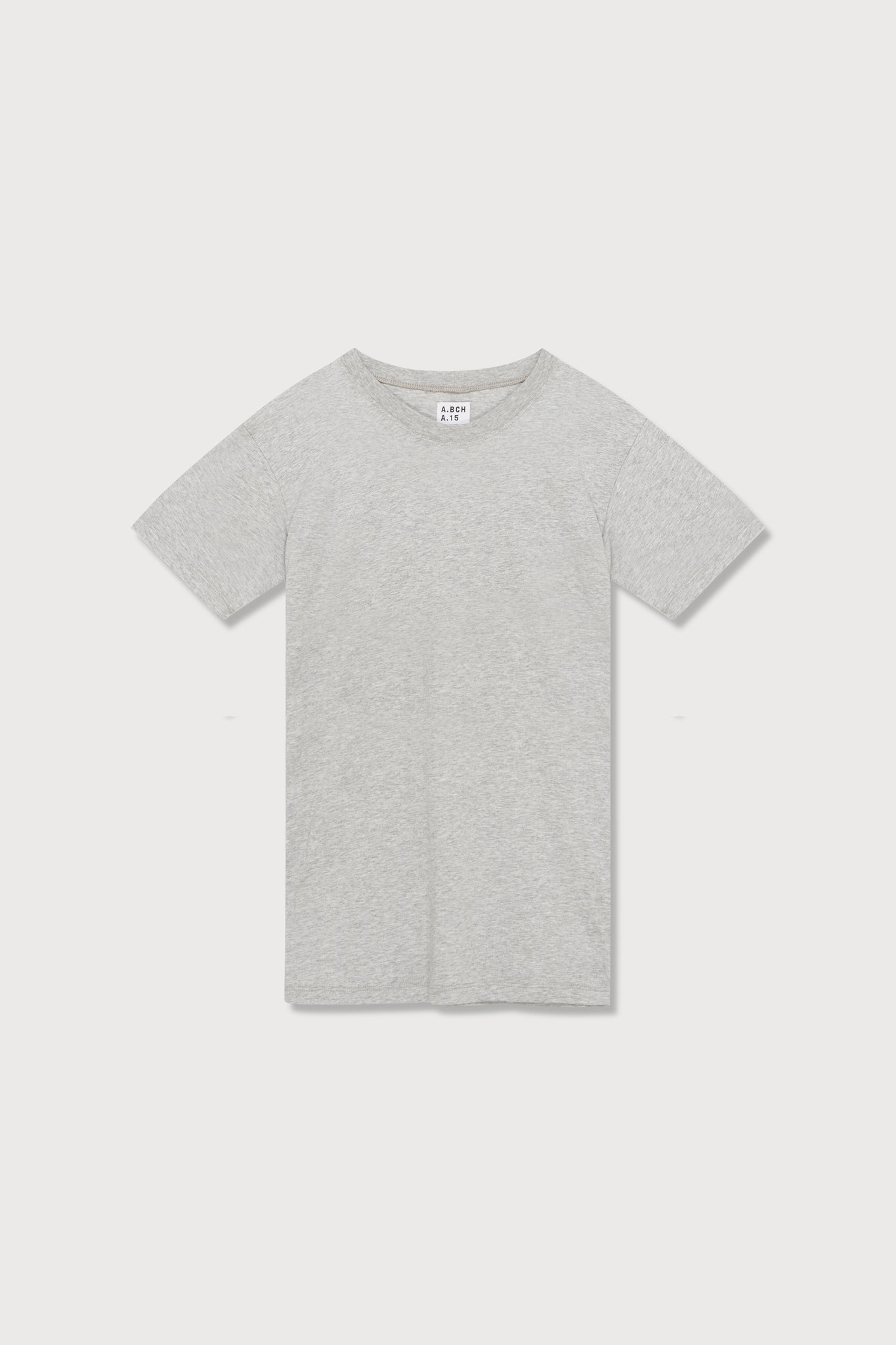 A.BCH A.15 Grey Marle Long Line Tshirt in Organic Cotton