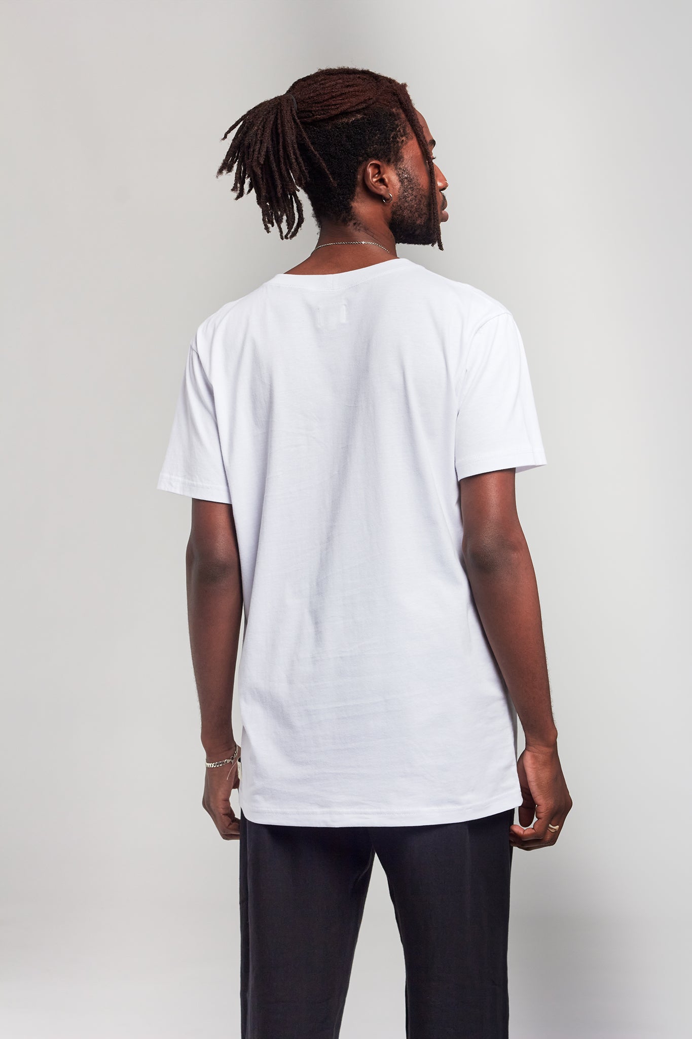 A.BCH A.15 White Long Line Tshirt in Organic Cotton