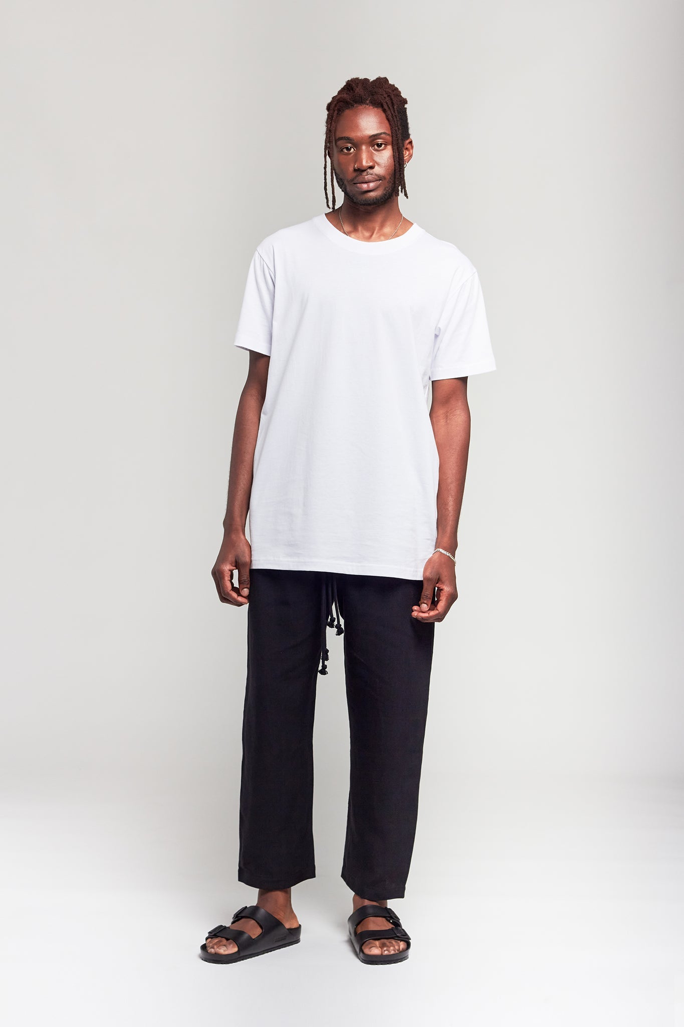 A.BCH A.15 White Long Line Tshirt in Organic Cotton