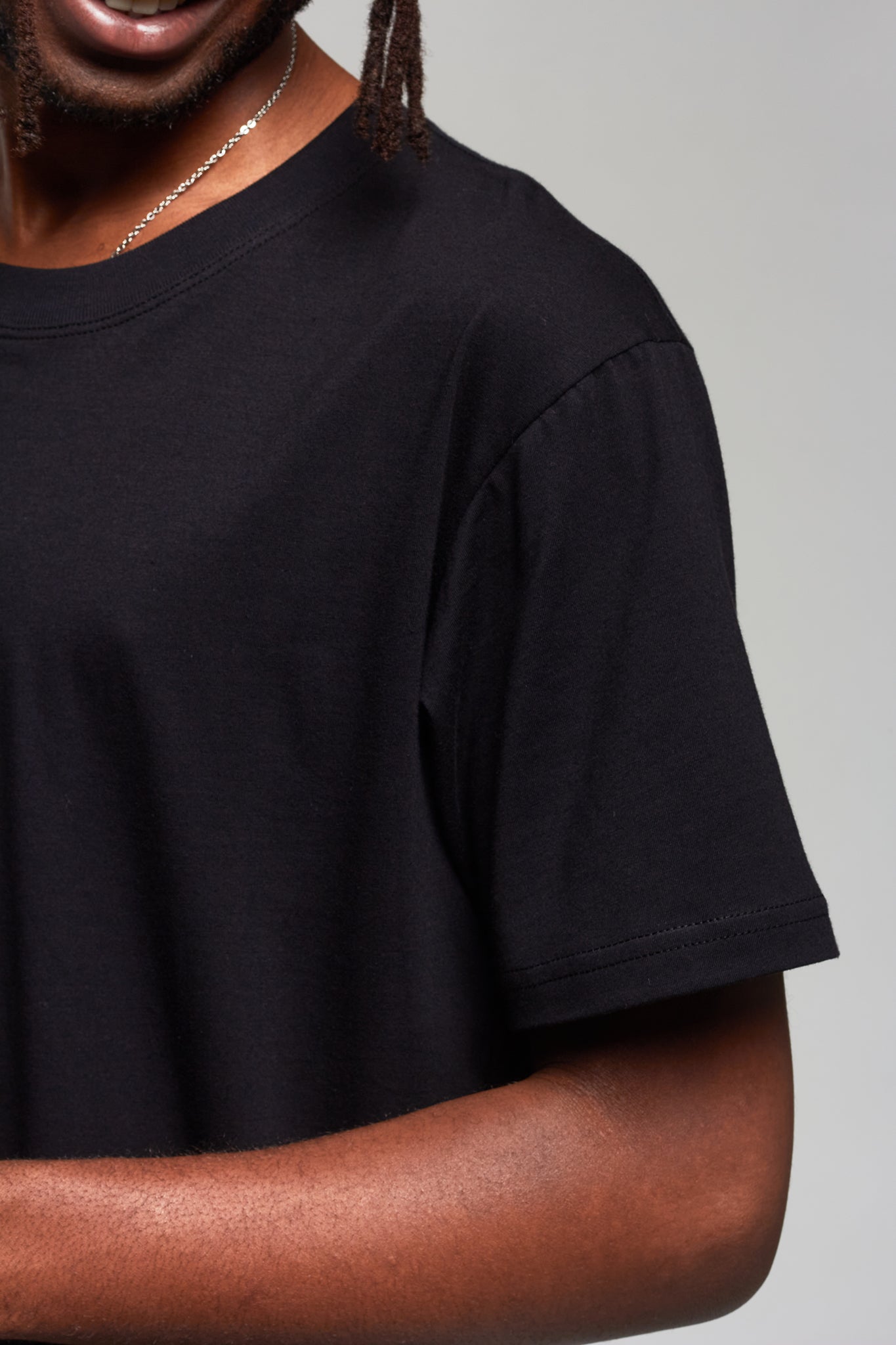 A.BCH A.15 Black Long Line Tshirt in Organic Cotton