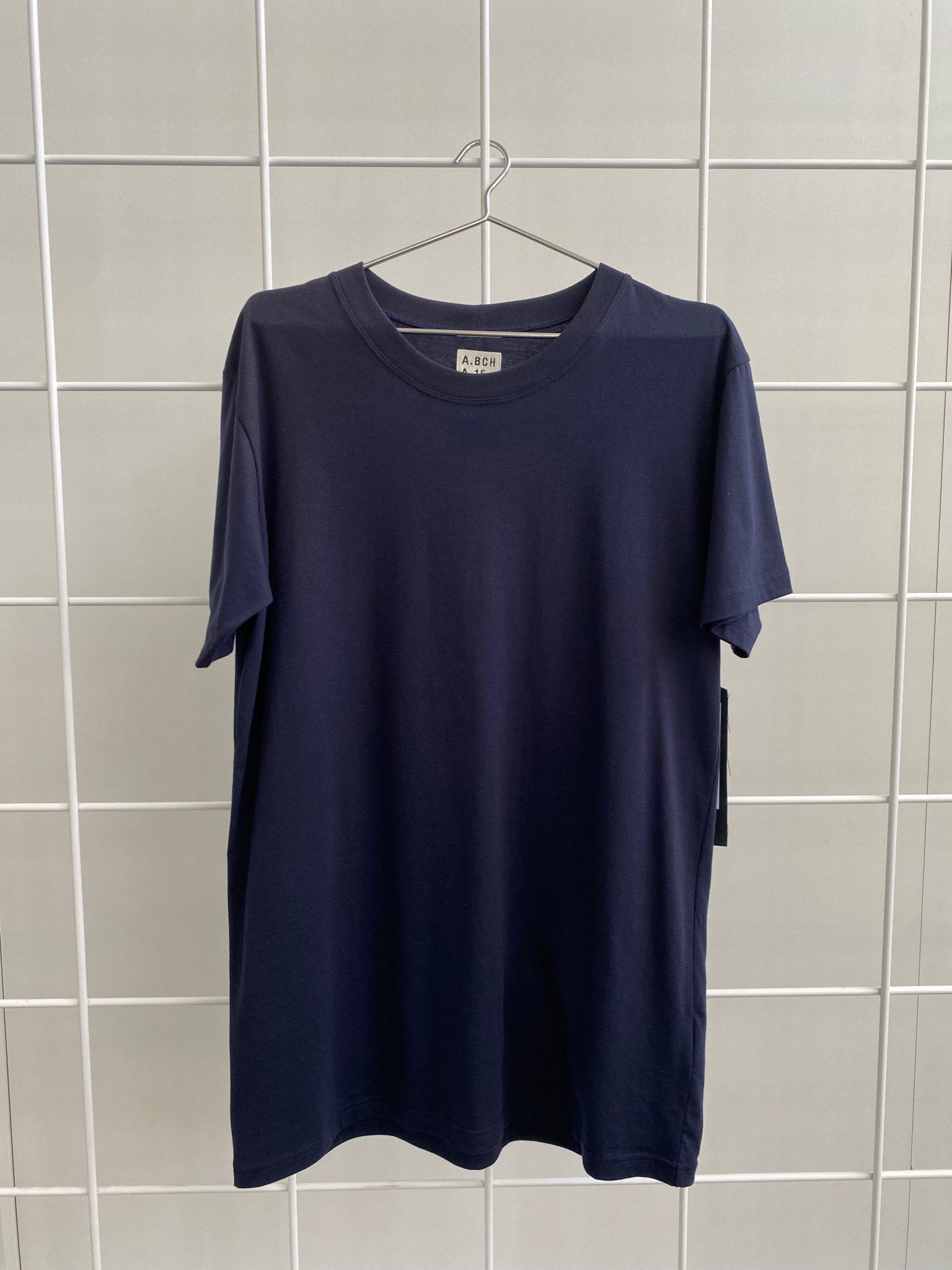 A.BCH A.15 Navy Long Line Tshirt in Organic Cotton