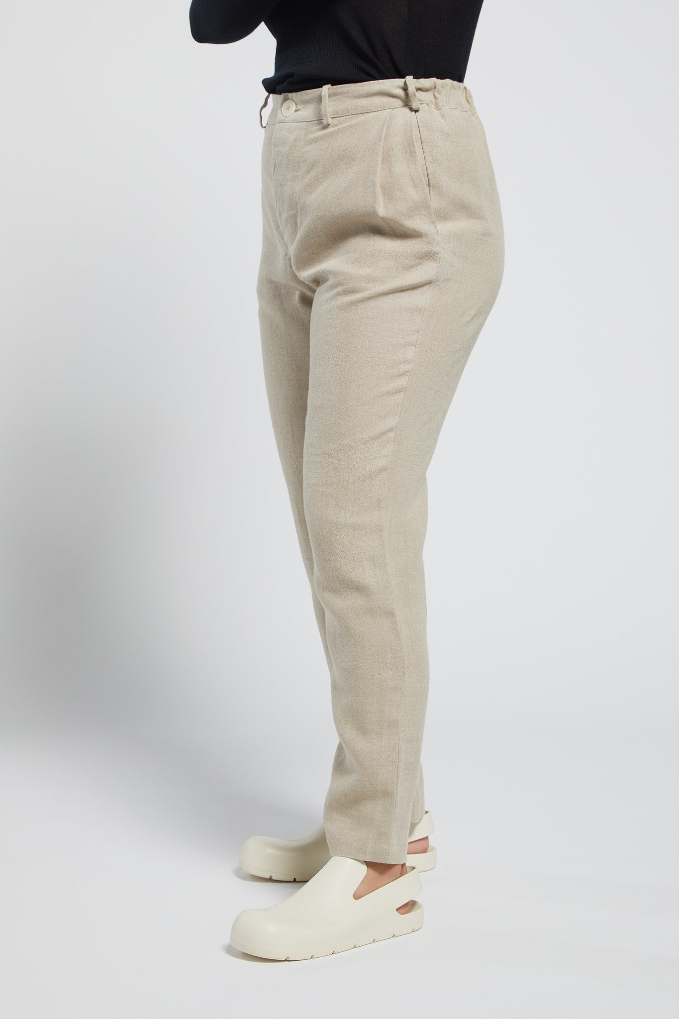 A.BCH A.18 Undyed Organic Linen Semi-Tailored Trousers