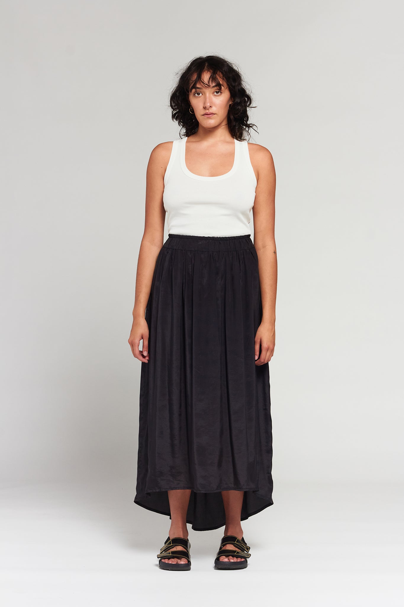 A.BCH A.22 Black Tencel Lounge Skirt