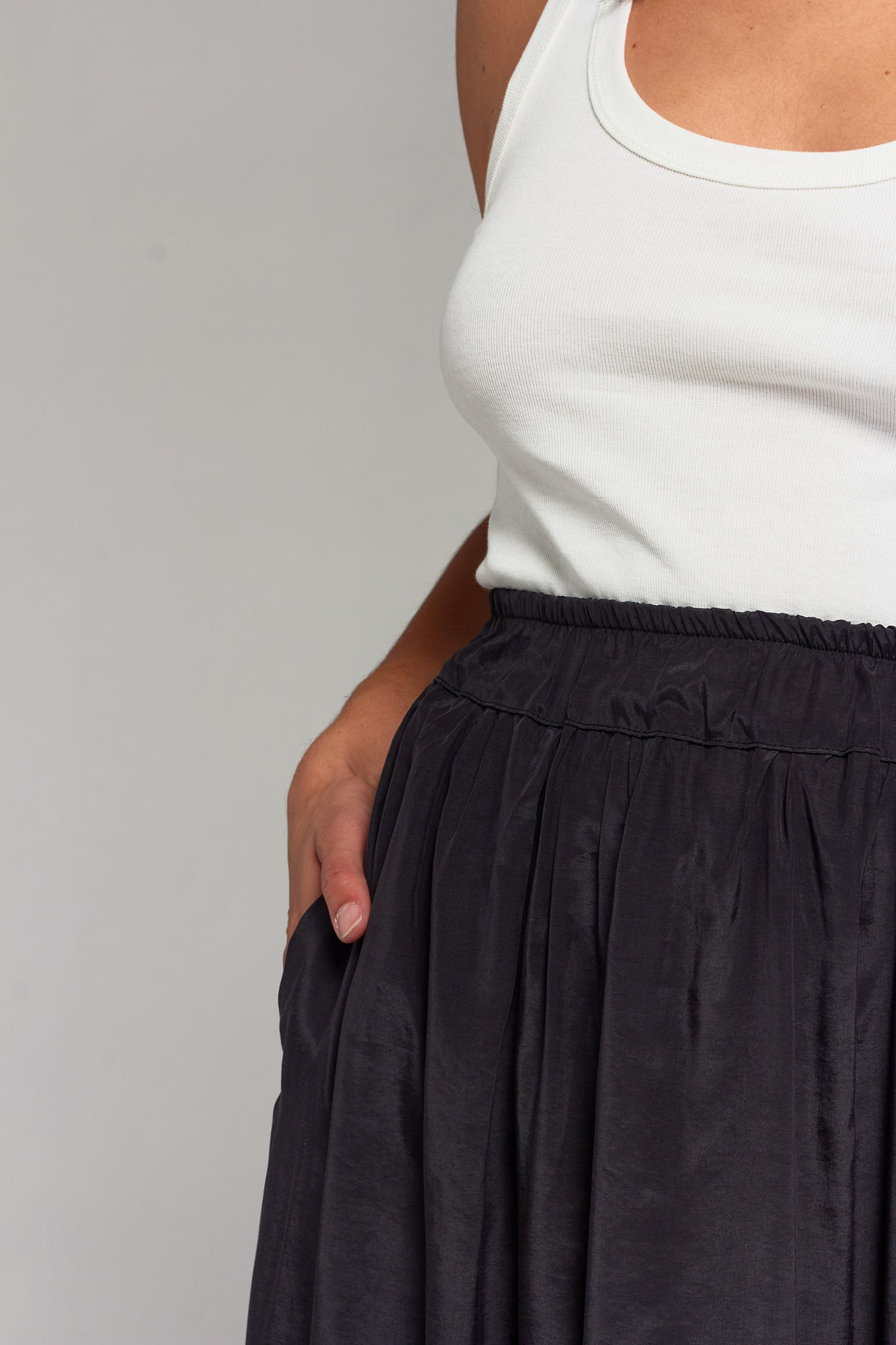 A.BCH A.22 Black Tencel Lounge Skirt