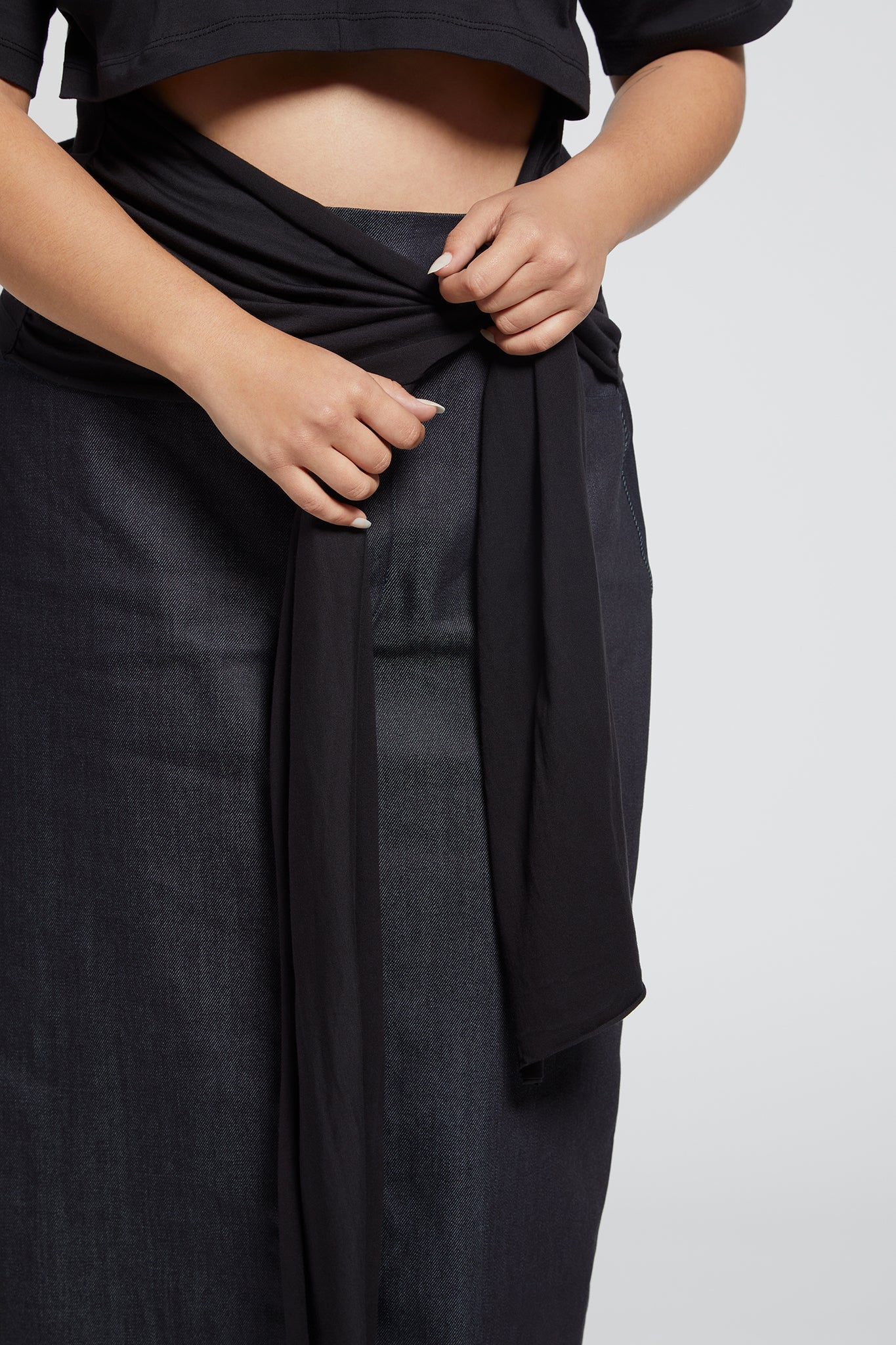 A.BCH A.30 Black Super Crop T-Shirt in Australian Super Cotton