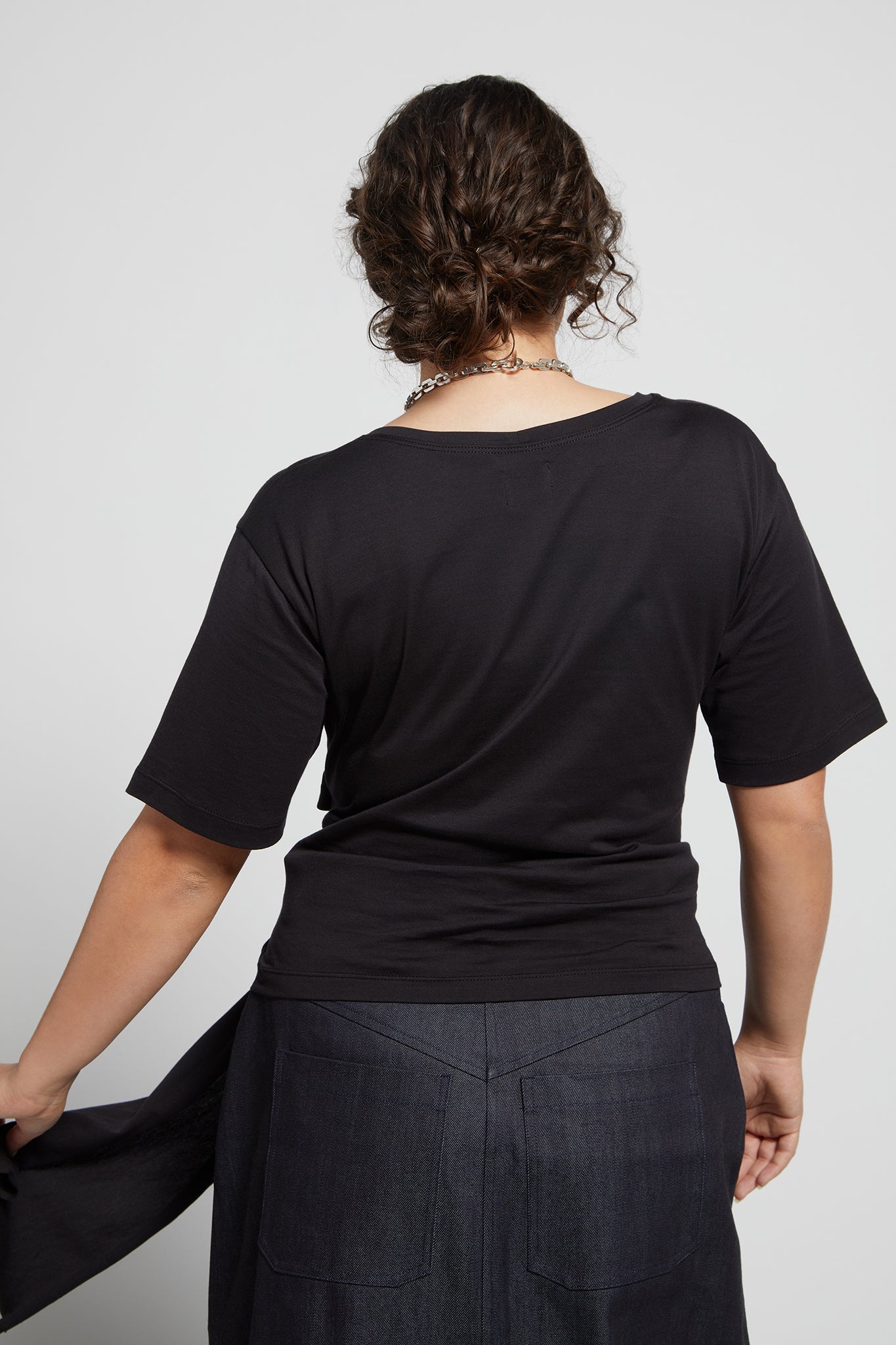 A.BCH A.30 Black Super Crop T-Shirt in Australian Super Cotton