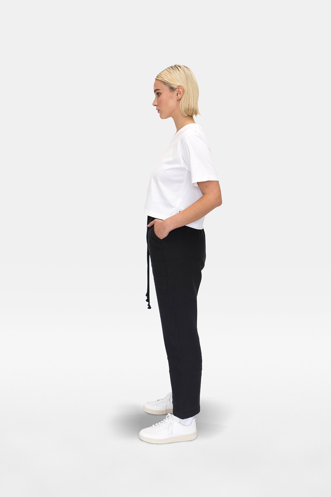 A.BCH A.32 Black Every Day Joggers in Organic Cotton Terry