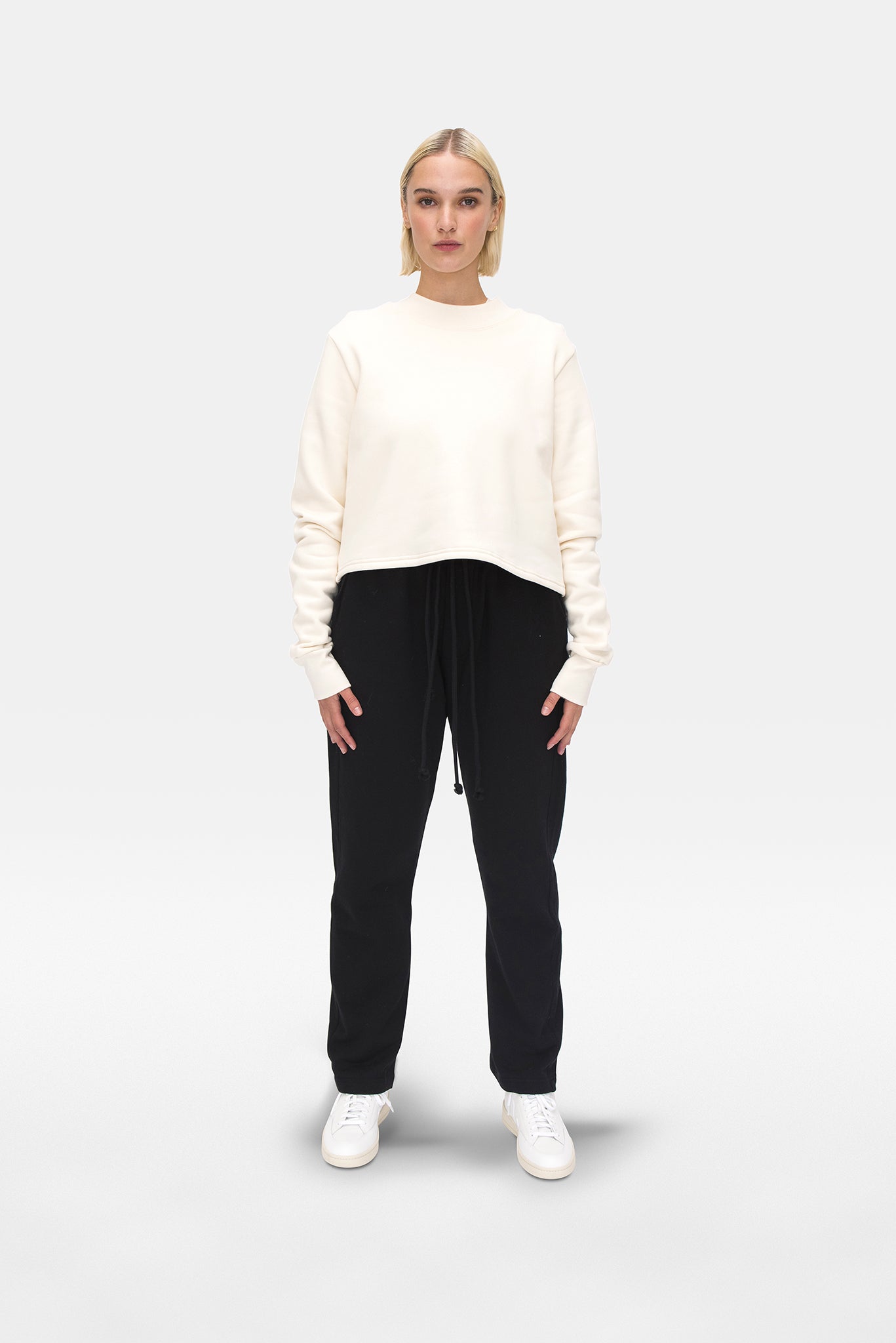 A.BCH A.32 Black Every Day Joggers in Organic Cotton Terry
