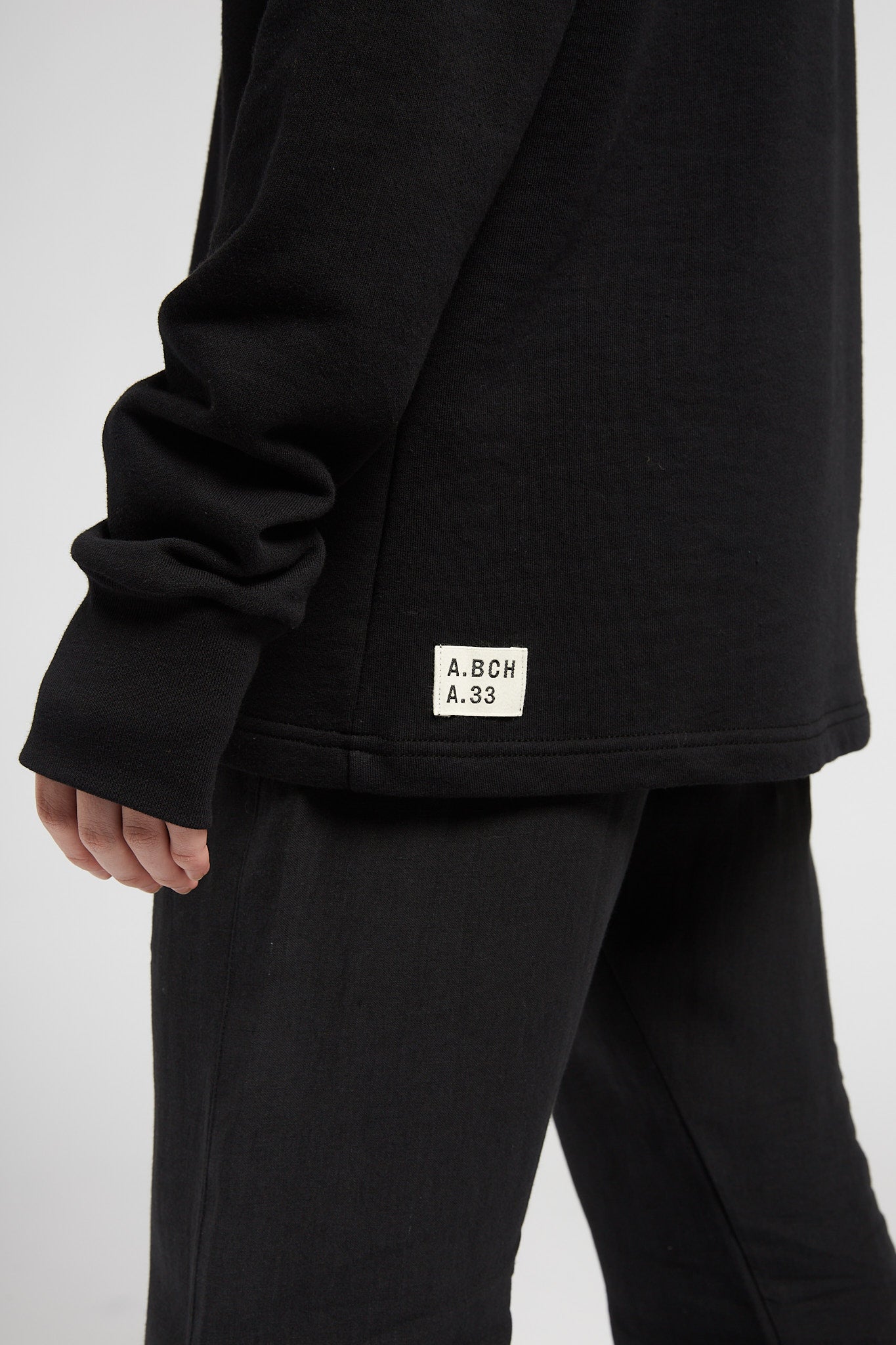 A.BCH A.33 Black Sweater in Organic Cotton