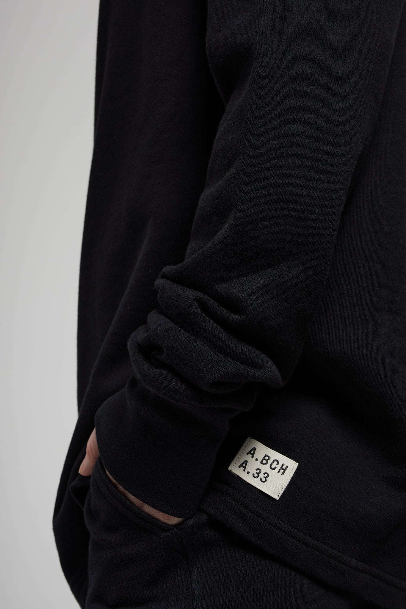 A.BCH A.33 Black Sweater in Organic Cotton