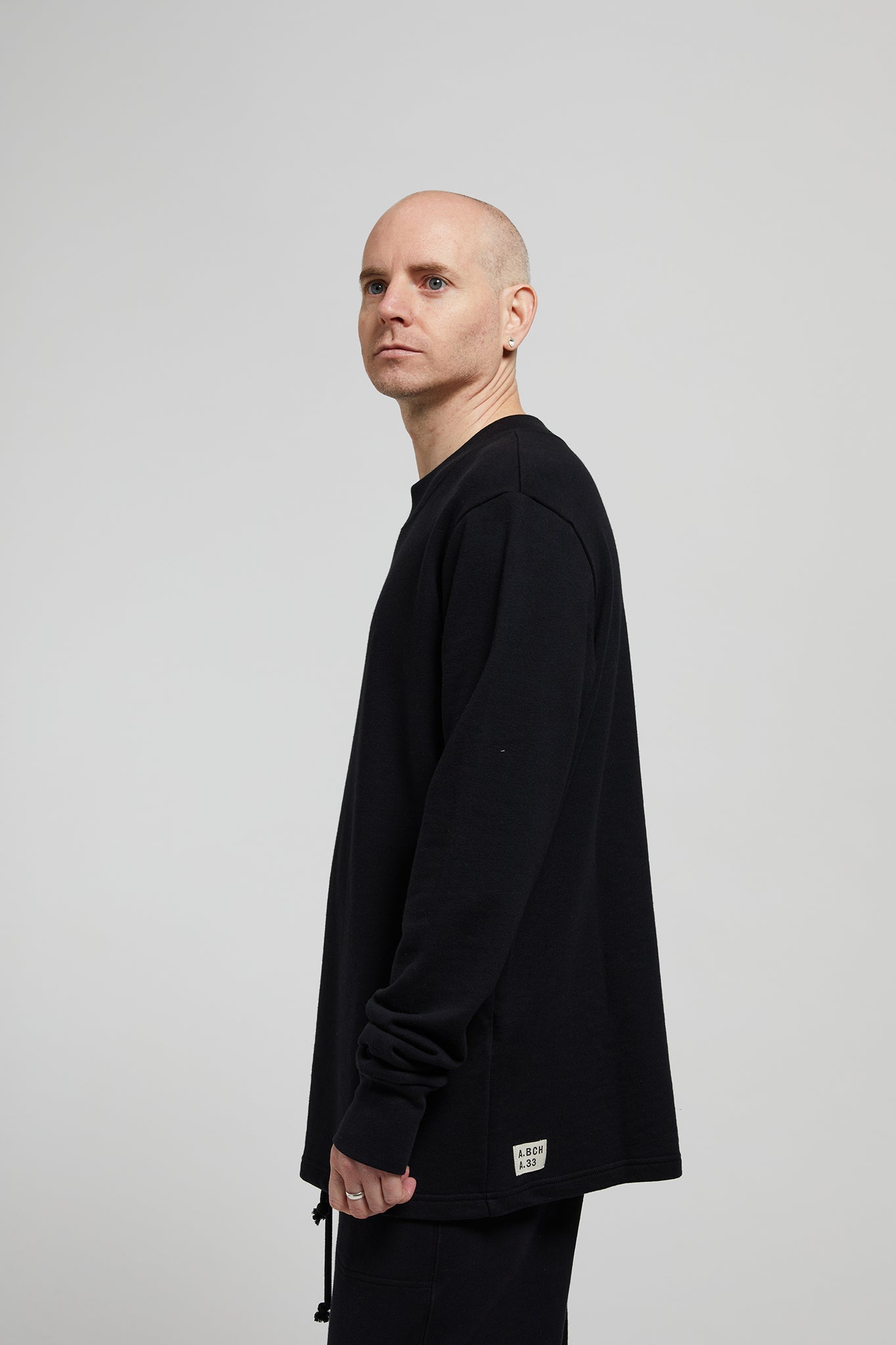 A.BCH A.33 Black Sweater in Organic Cotton