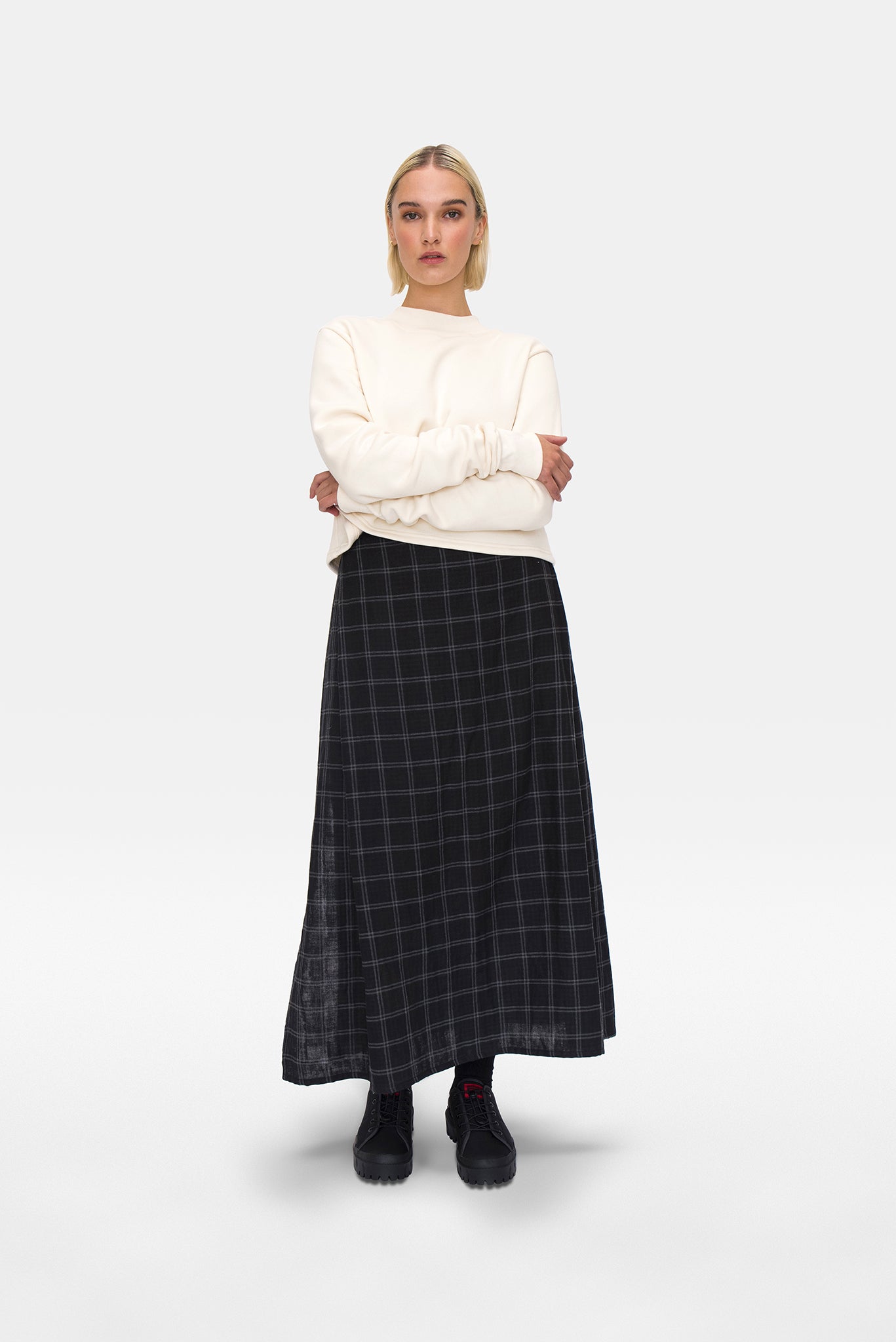 A.BCH A.33 Undyed Crop Fleecy Sweater in Organic Cotton