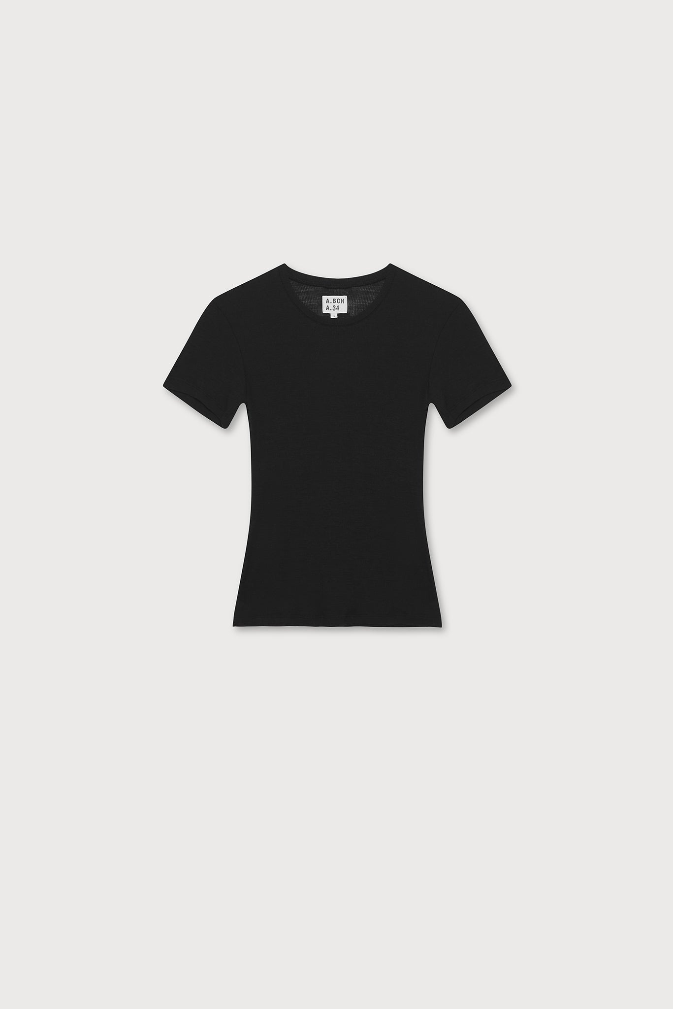 A.BCH A.34 Black Short Sleeve Thermal T-Shirt in Australian Merino