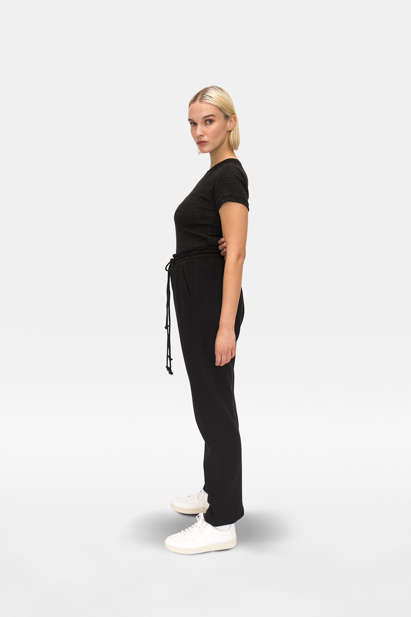 A.BCH A.34 Charcoal Short Sleeve Thermal T-Shirt in Australian Merino
