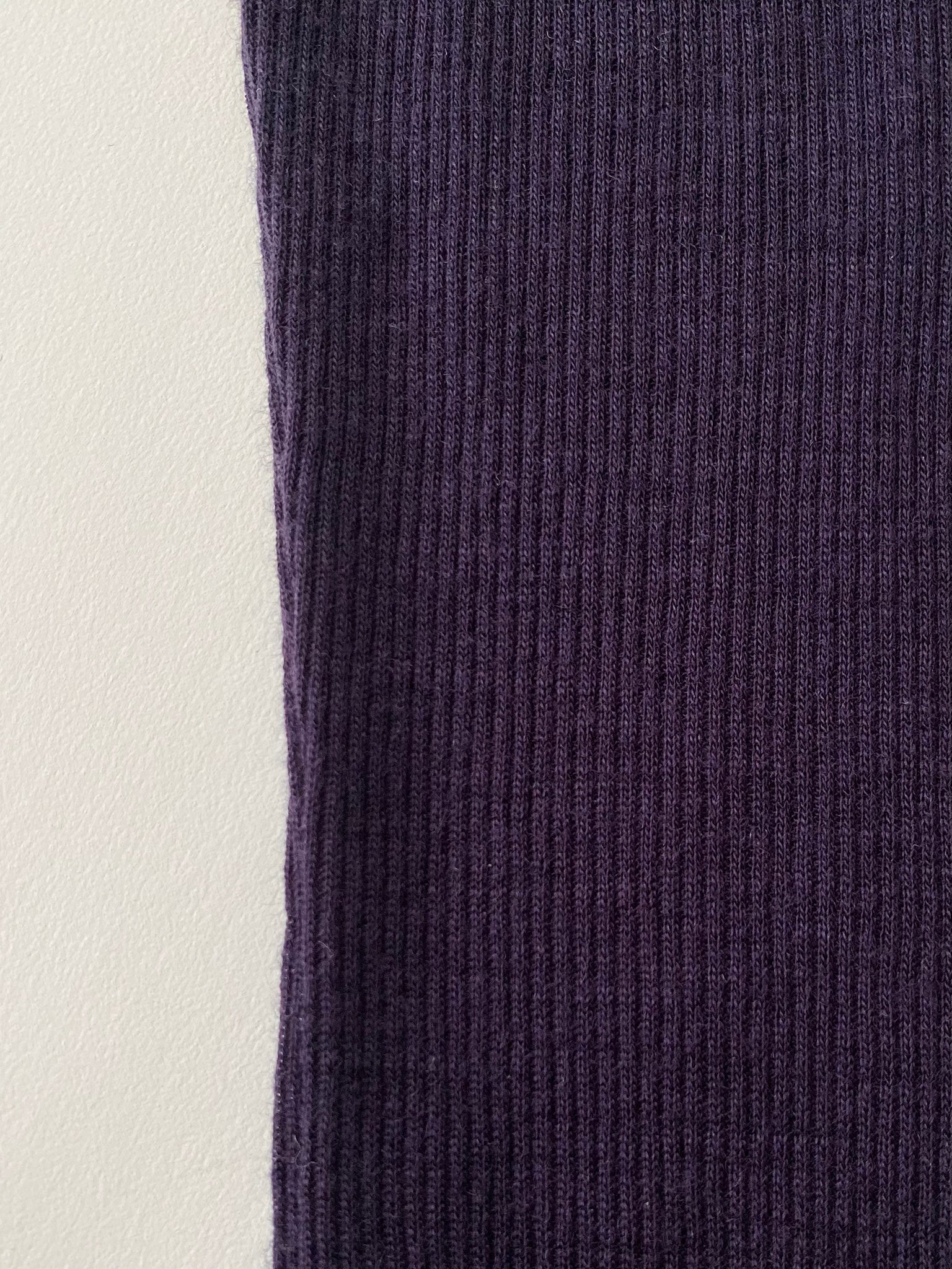 A.BCH A.34 Aubergine Long Sleeve Thermal T-Shirt in Australian Merino