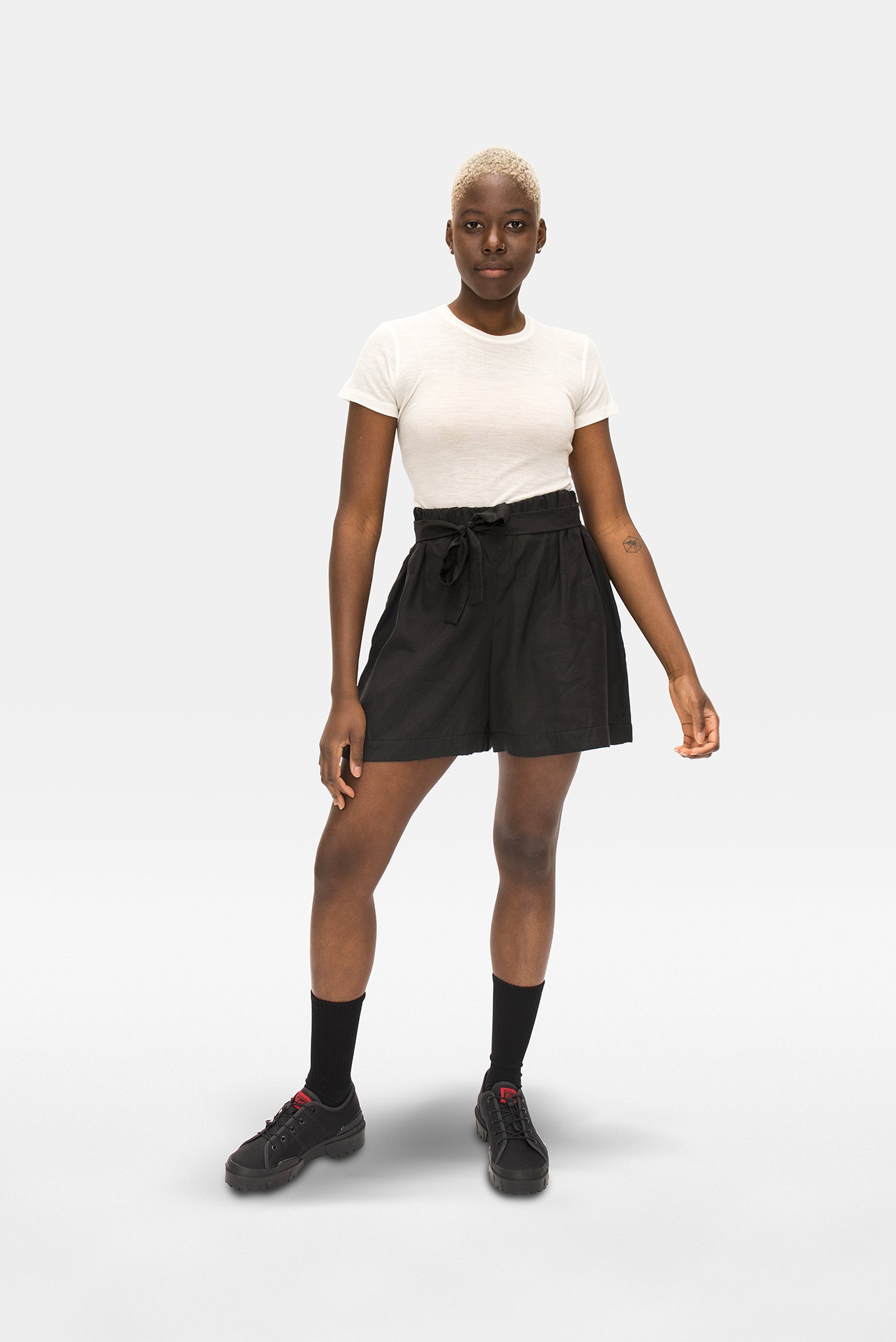 A.BCH A.34 Ivory Short Sleeve Thermal T-Shirt in Australian Merino