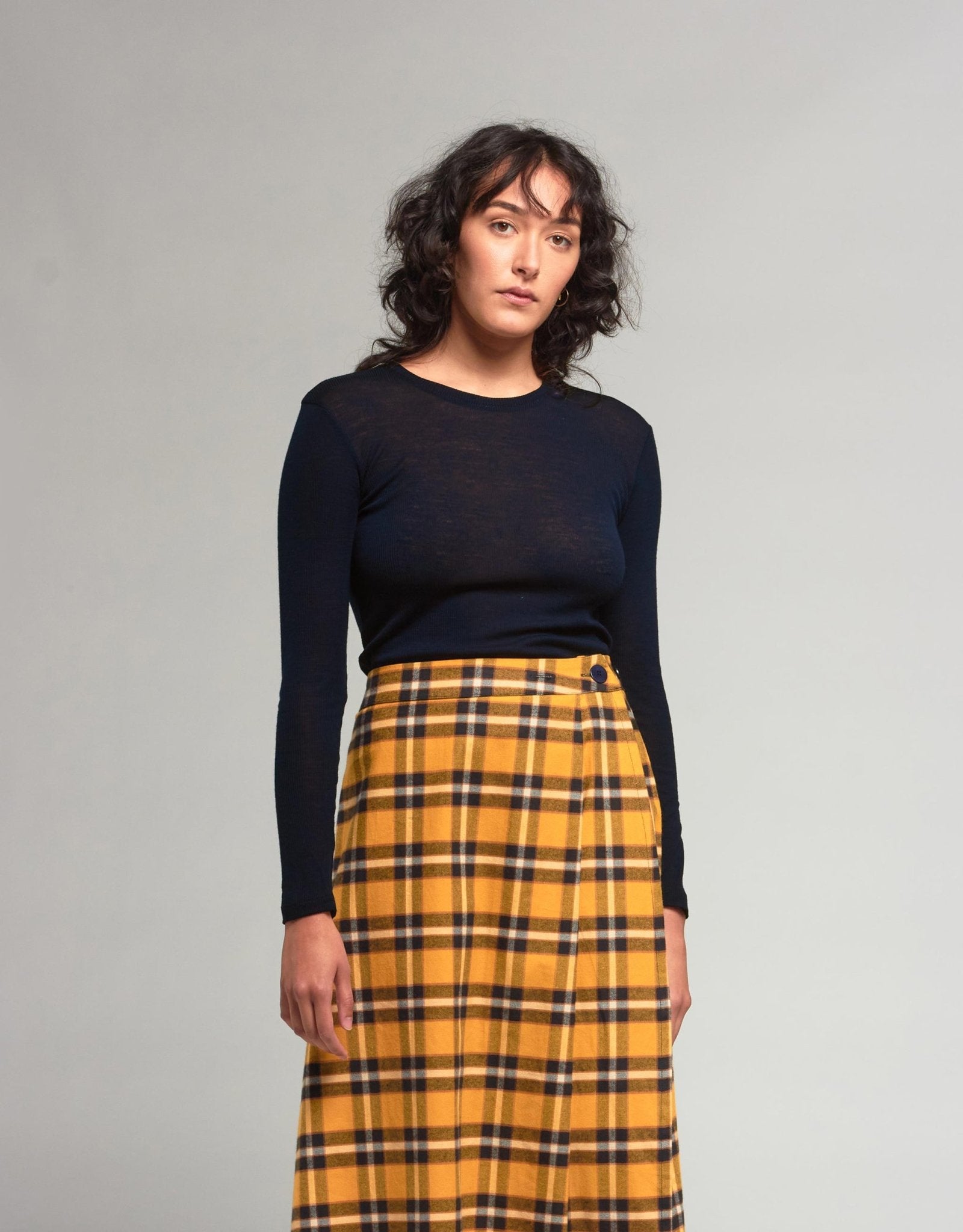 A.BCH A.34 Midnight Long Sleeve Thermal T-Shirt in Australian Merino