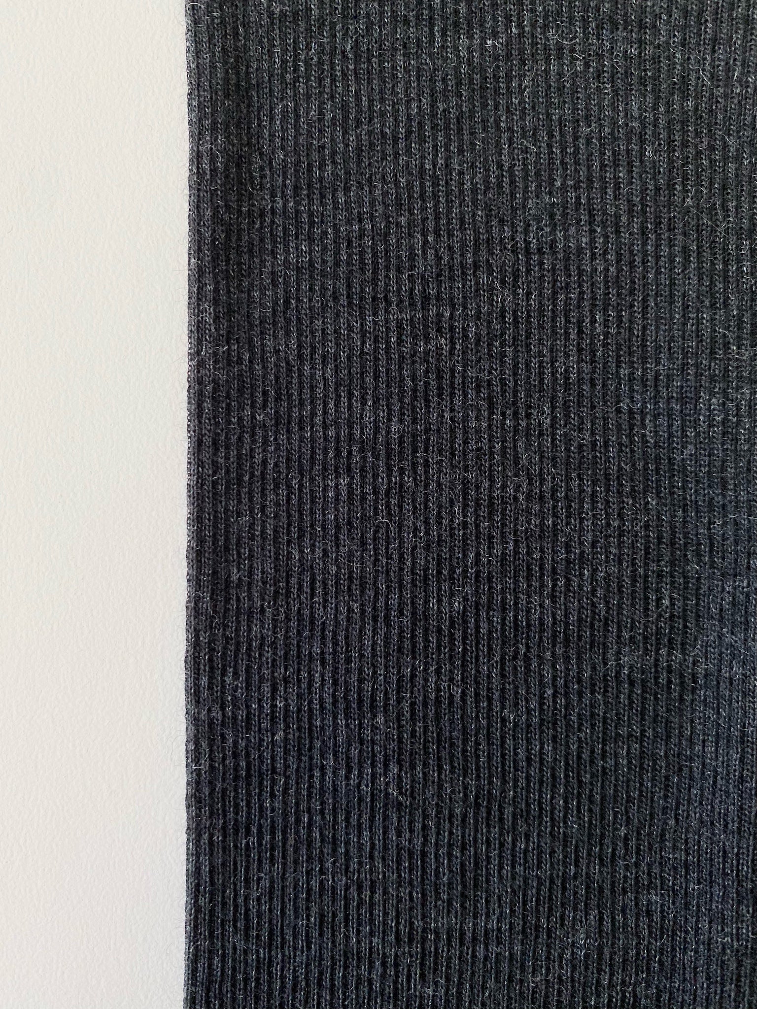 A.BCH A.34 Charcoal Long Sleeve Thermal T-Shirt in Australian Merino